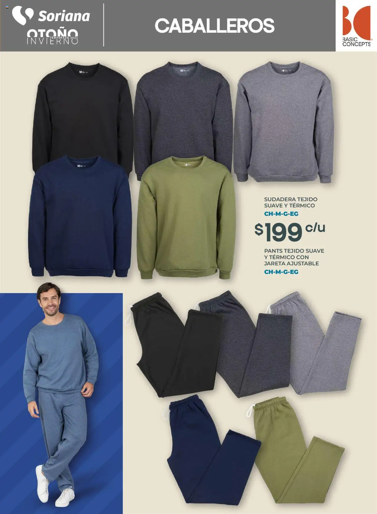 Nuevas ofertas de Soriana válidas en toda la República Mexicana desde el 25.09.2025. ¡Encuentra las mejores ofertas en Soriana - Catálogo Híper Otoño Invierno 2025! | Página: 7 | Productos: Sudadera, Pants