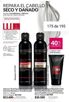Vista previa Catálogo AVON Campaña 1/2026 válido desde el 01.01.2026 | Página: 164 | Productos: Mascarilla, Sobre, Serum, Shampoo