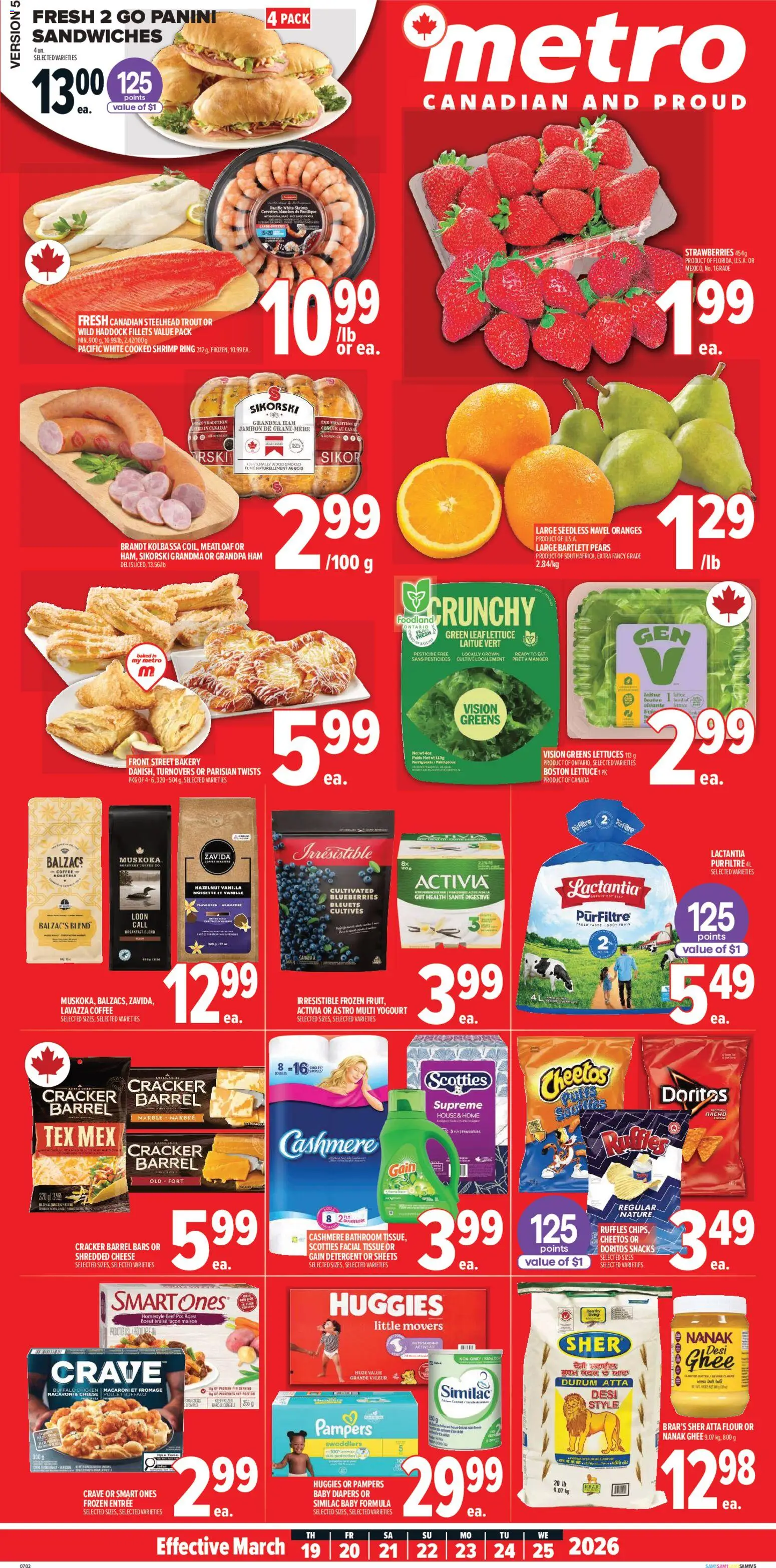 Metro flyer valid from 19.03.2026 | Page: 2 | Products: Bakery, Detergent, Ham, Chicken