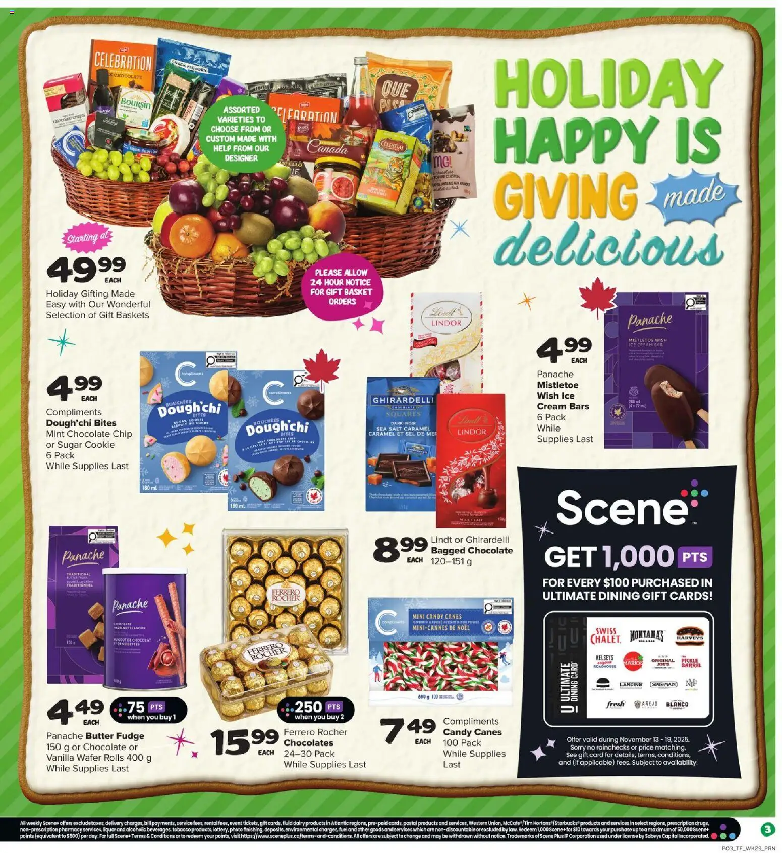 Thrifty Foods flyer valid from 13.11.2025 | Page: 4 | Products: Ice cream, Basket, Butter, Chocolate