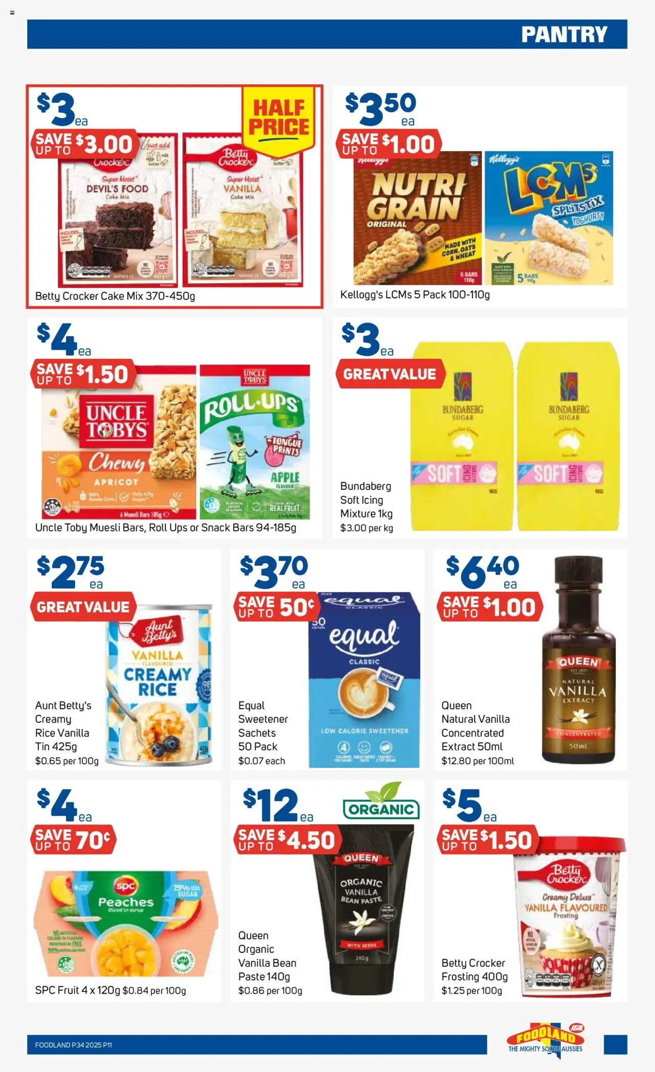 Foodland catalogue - valid from 20.08.2025 | Page: 11 | Products: Rice, Sugar, Wheat, UPS