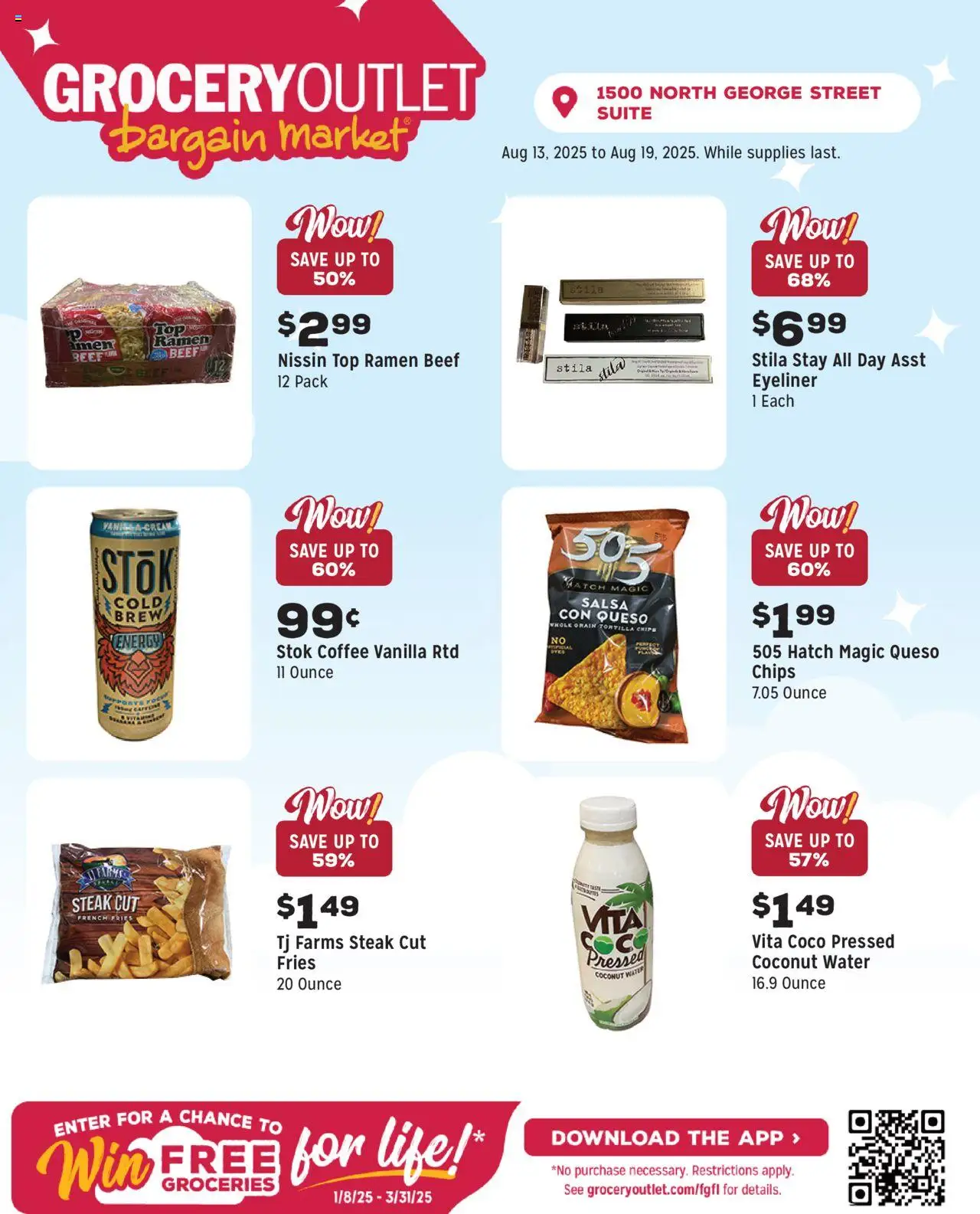 Grocery Outlet Weekly - PA - valid from 13.08.2025 | Page: 6 | Products: Eyeliner, Beef, Cream, Water
