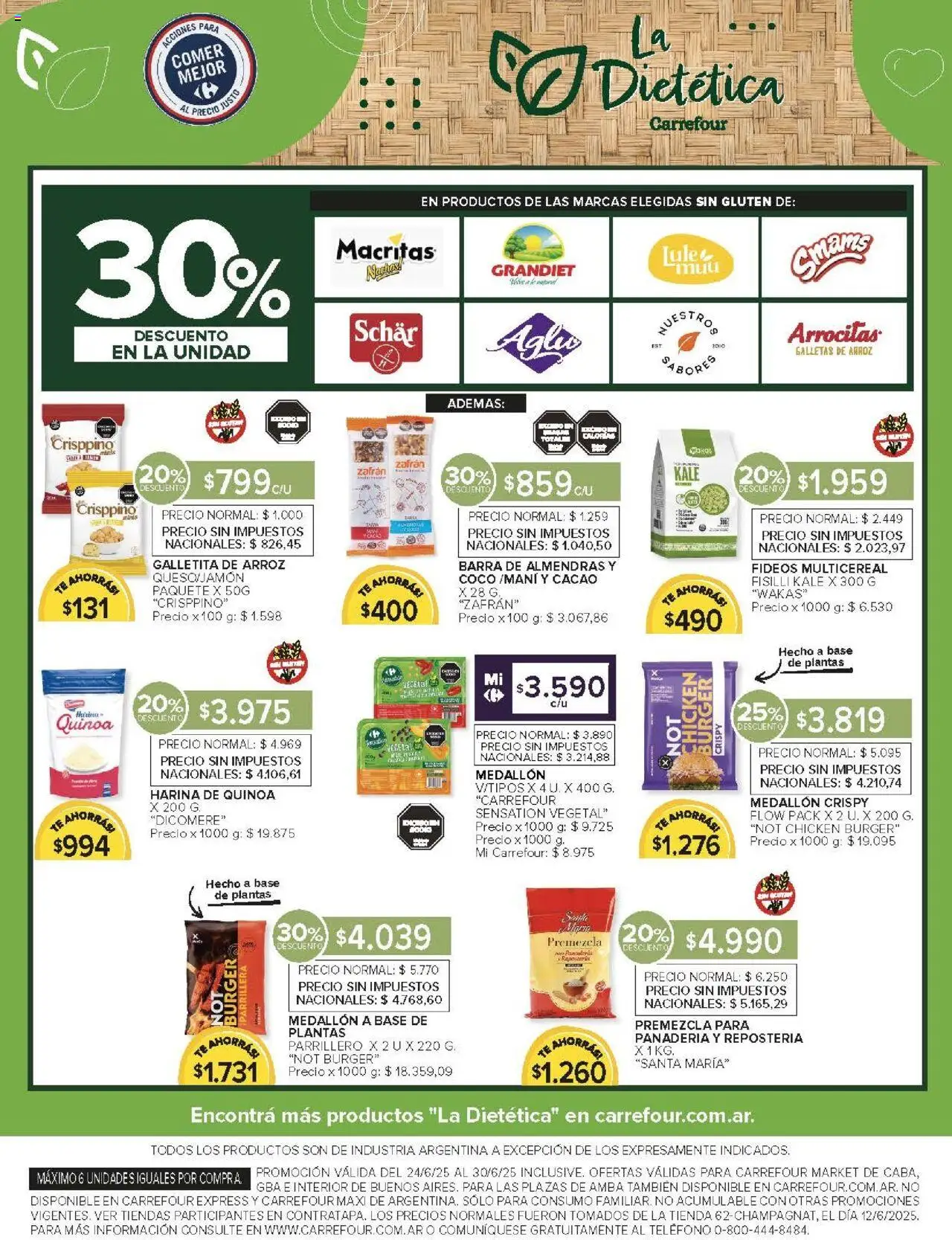 Carrefour ofertas │ válido desde el 24.06.2025 | Página: 47 | Productos: Harina, Té, Cacao, Galletas
