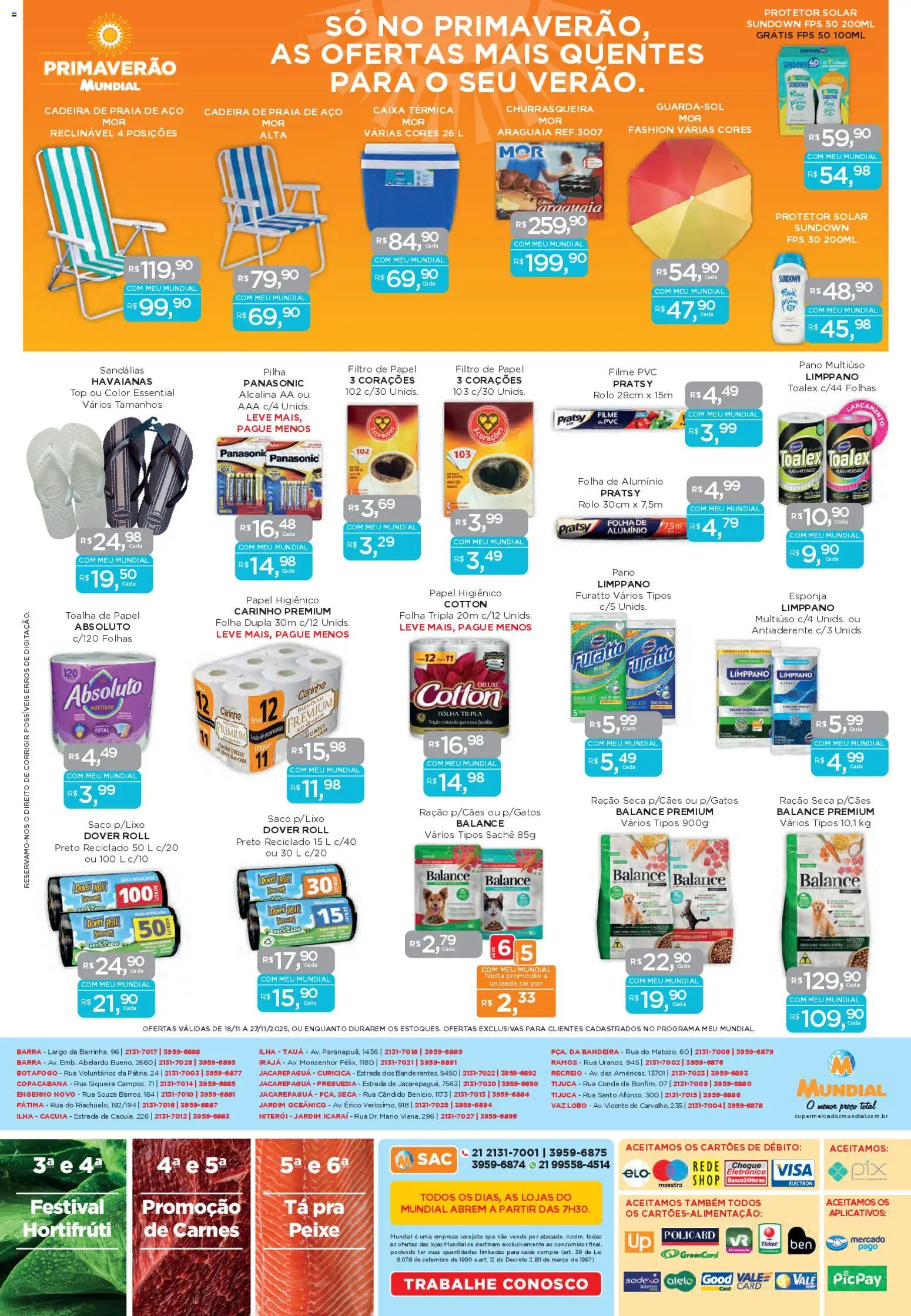 Mundial Folheto - válido de 18.11.2025 | Página: 12 | Produtos: Filtro de papel, Caixa térmica, Cadeira de praia, Papel higiênico