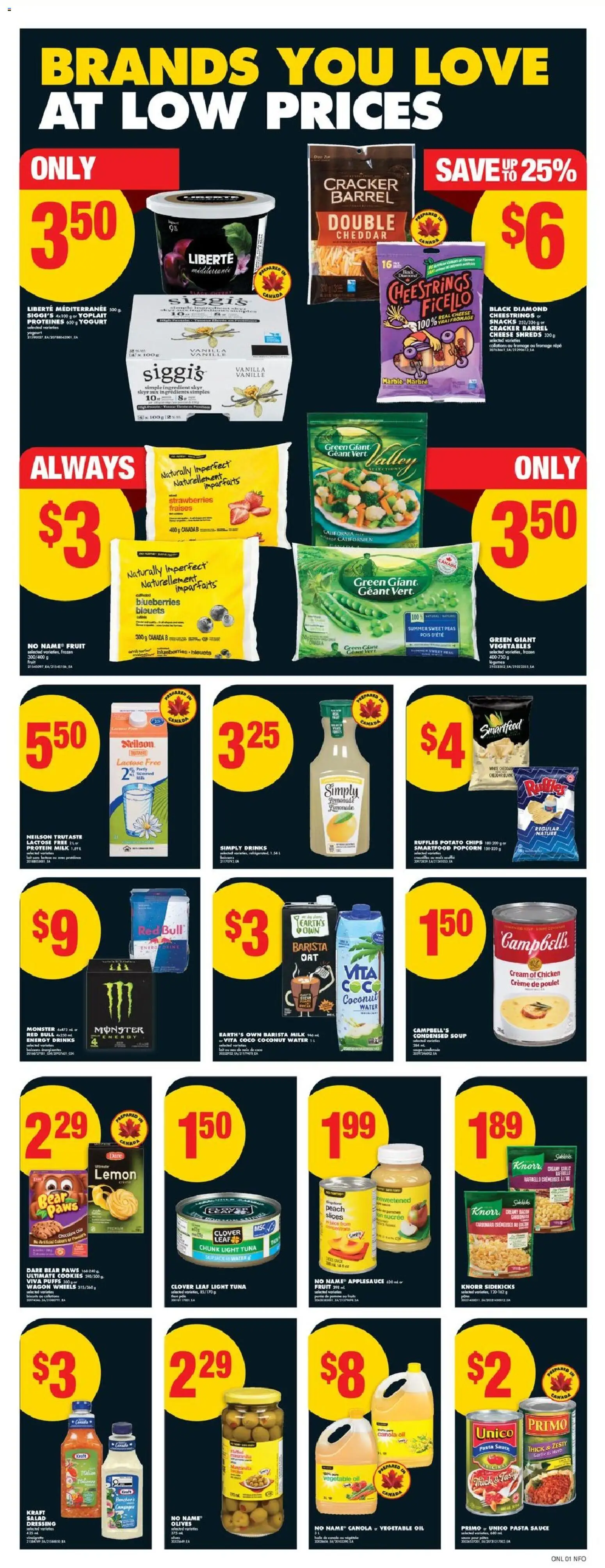 No Frills flyer valid from 01.01.2026 | Page: 8 | Products: Strawberries, Milk, Oil, Chicken