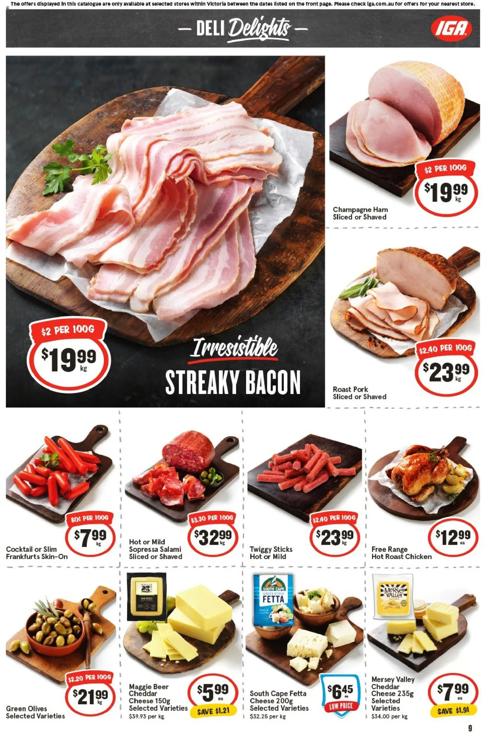 IGA catalogue - valid from 29.10.2025 | Page: 12 | Products: Cheese, Salami, Chicken, Pork
