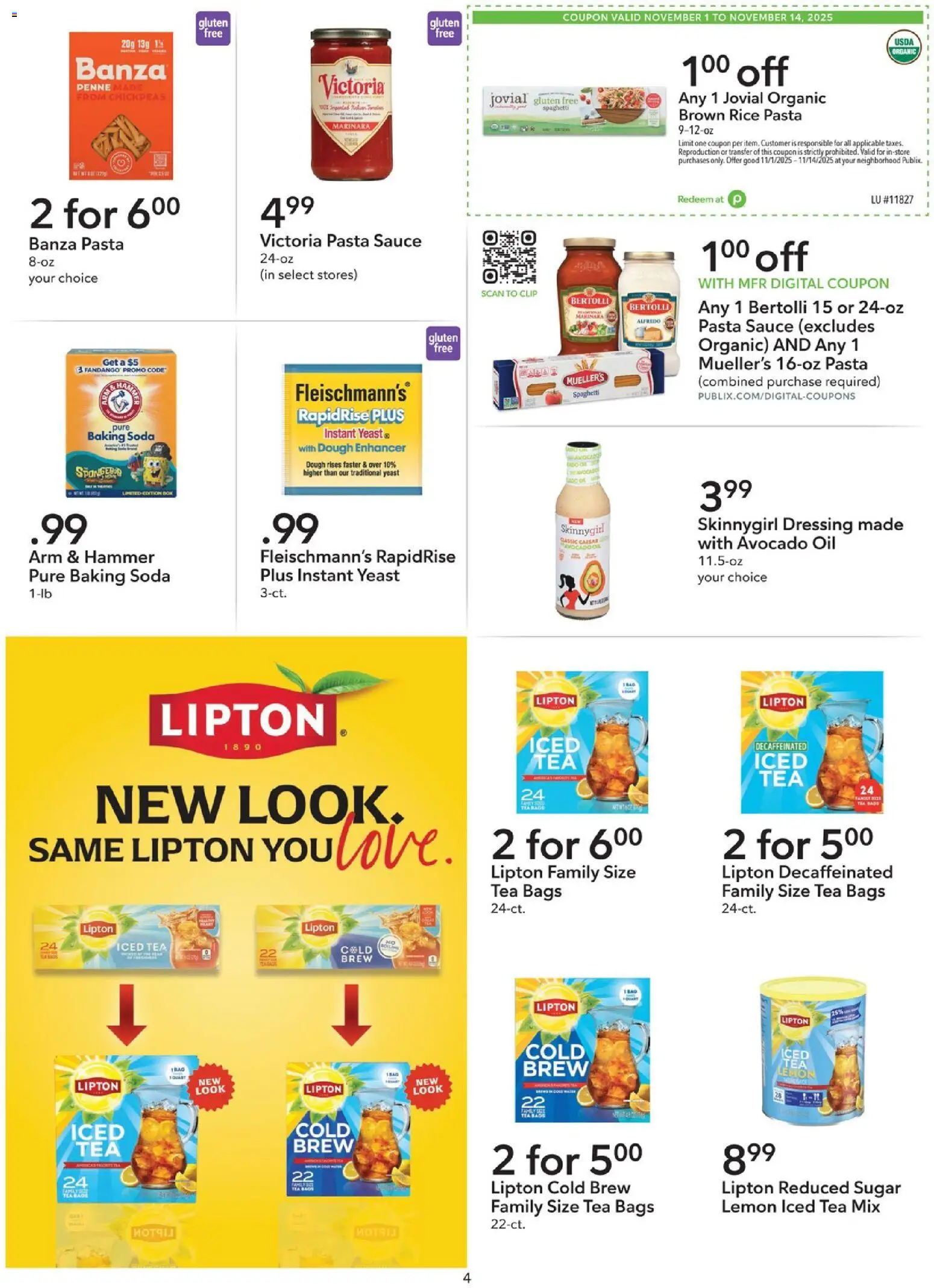 Publix Extra Savings - valid from 01.11.2025 | Page: 4 | Products: Box, Tea, Avocado, Sugar