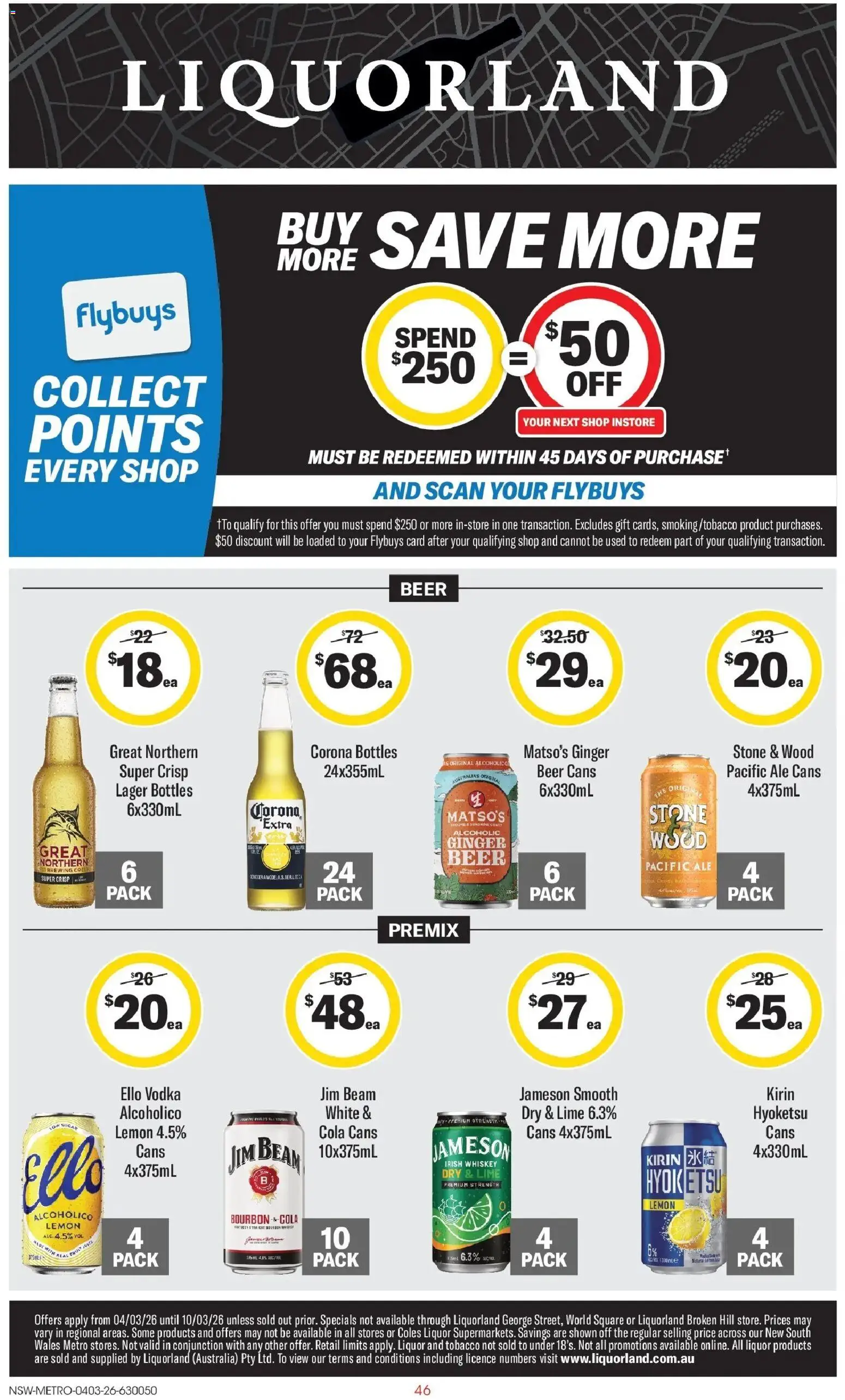 Coles catalogue - valid from 04.03.2026 | Page: 46 | Products: Ginger, Beer, Whiskey, Wood