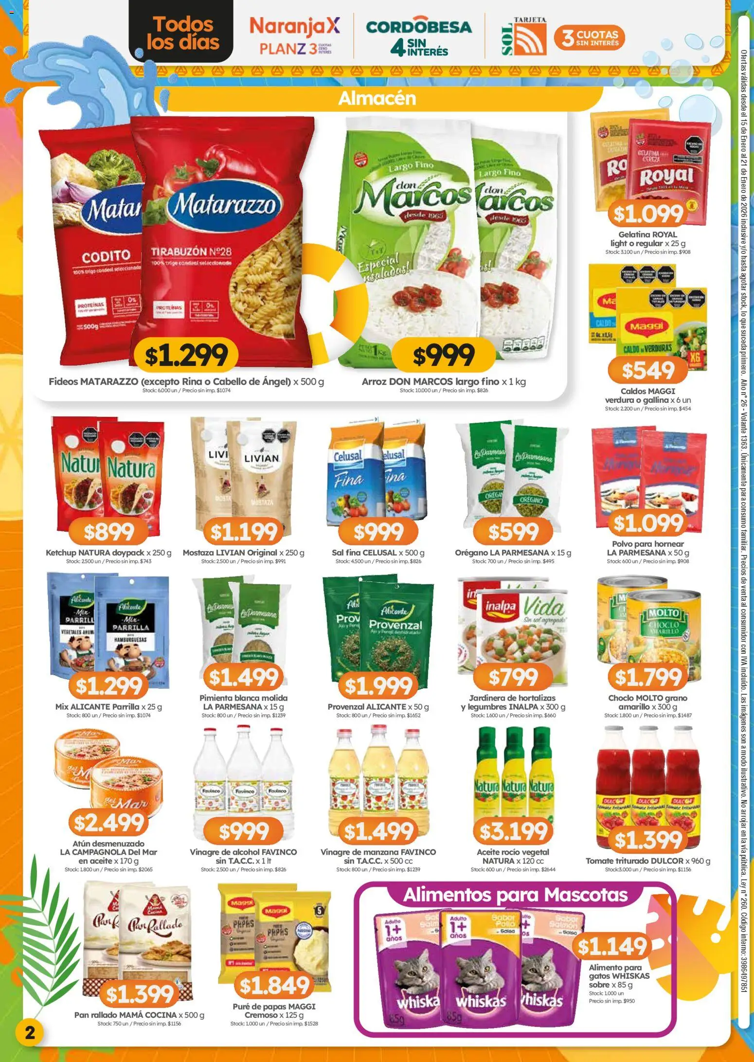 Cordiez ofertas │ válido desde el 15.01.2026 | Página: 2 | Productos: Polvo, Mostaza, Sal, Pan