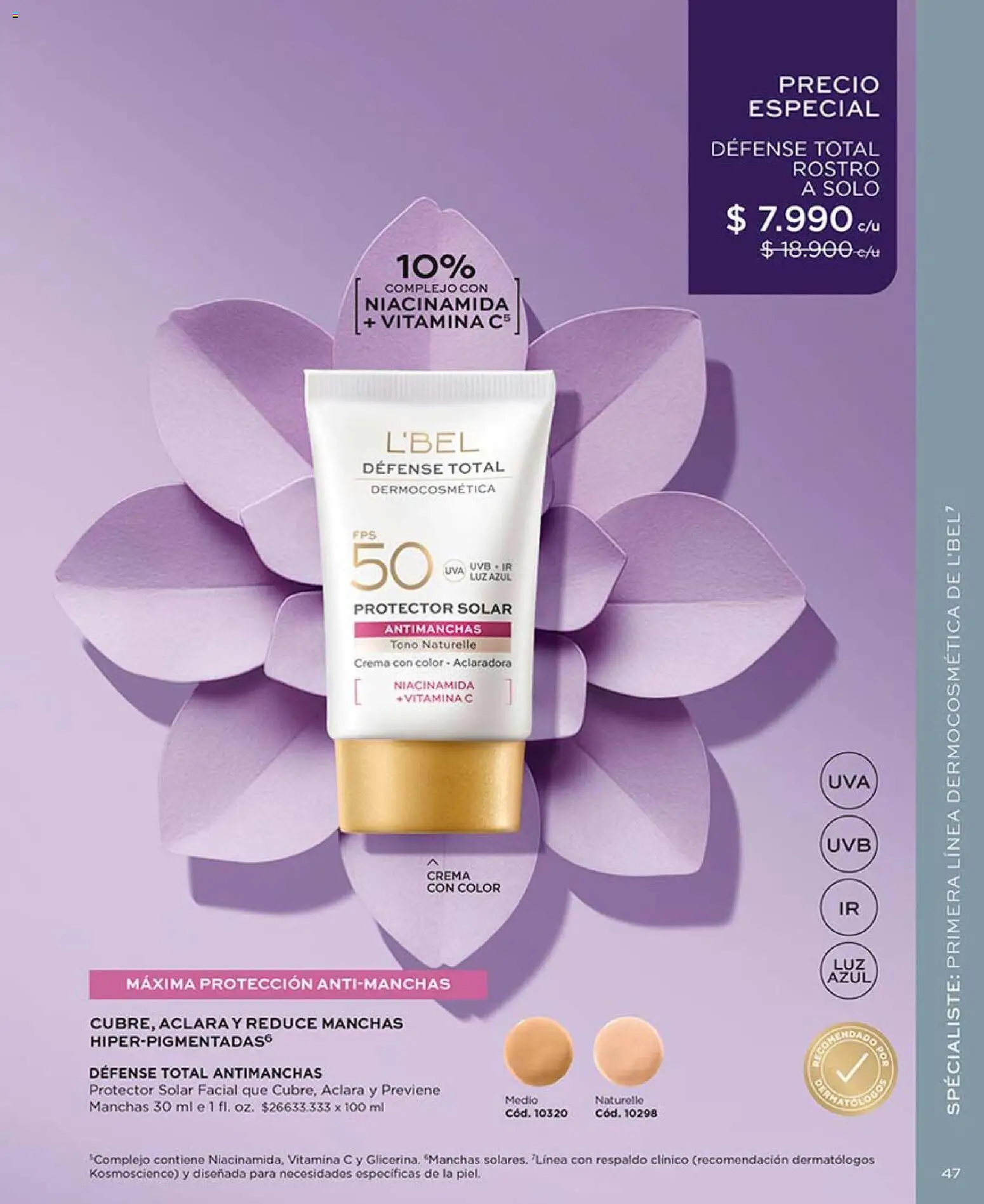 Catálogo L'Bel Campaña 7 │ válido desde el 18.04.2026 | Página: 47 | Productos: Protector solar, Crema