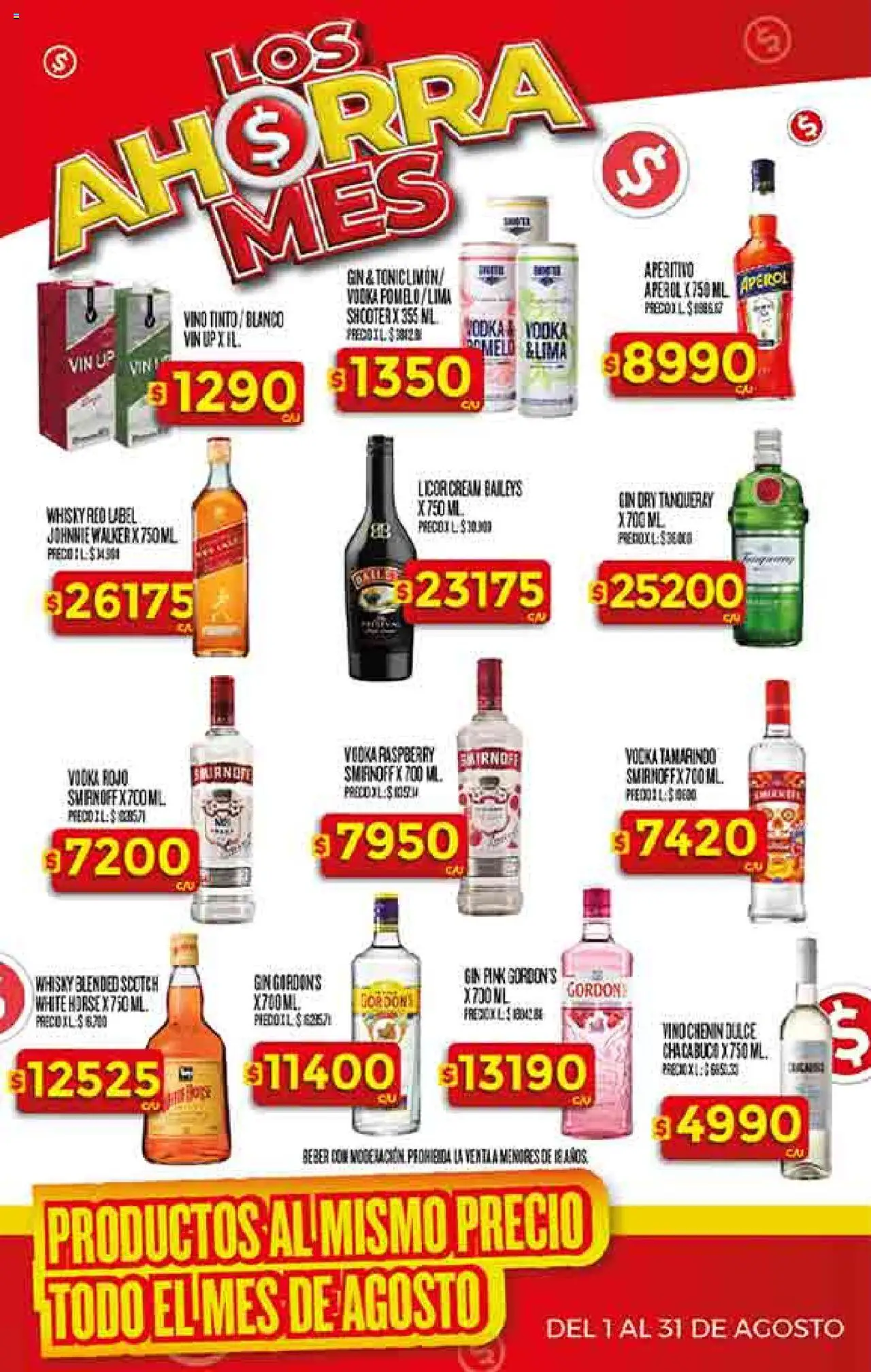 Supermercado DIA Ofertas - Salta y Jujuy │ válido desde el 20.08.2025 | Página: 26 | Productos: Vodka, Whisky, Gin, Vino