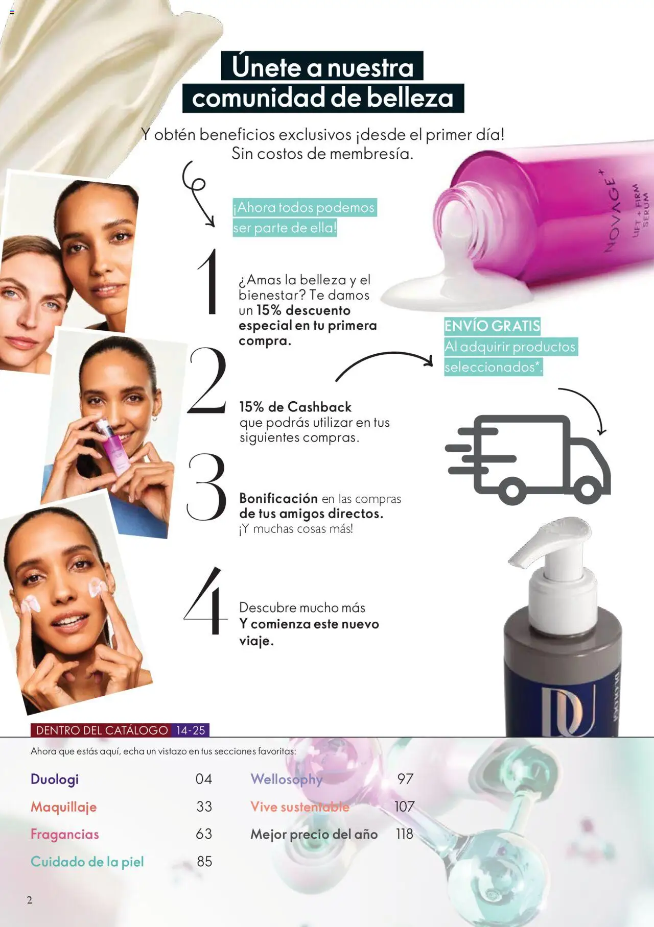 Oriflame revista - valida desde el 04.10.2025 | Página: 2 | Productos: Té, Serum, Maquillaje