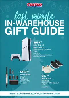 Preview of Costco Last minute gift guide savings - valid from 19.12.2025