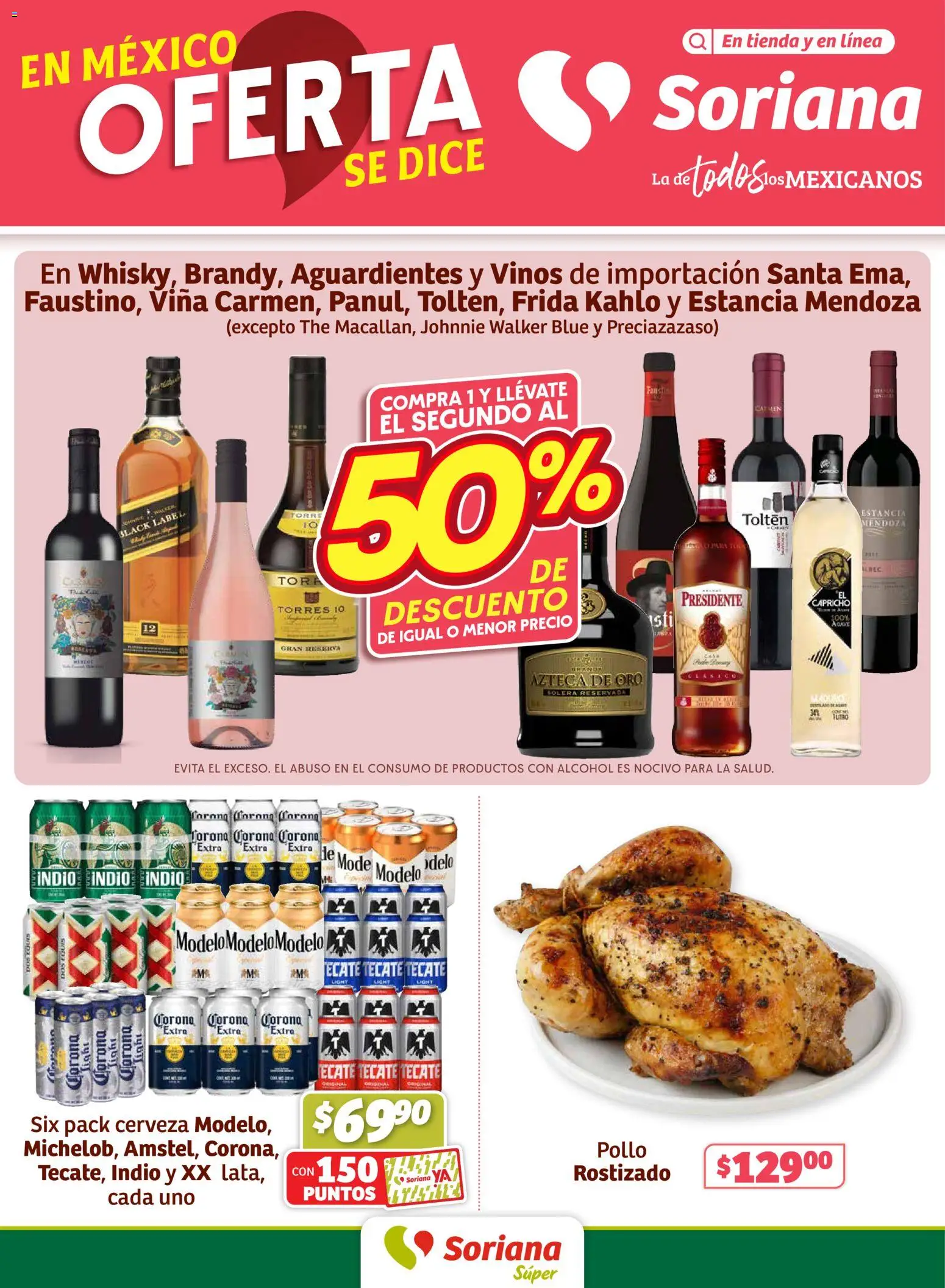 Nuevas ofertas de Soriana válidas en toda la República Mexicana desde el 29.01.2026. ¡Encuentra las mejores ofertas en Soriana - Fin de Semana Súper: Juárez! | Página: 1 | Productos: Pollo, Cerveza