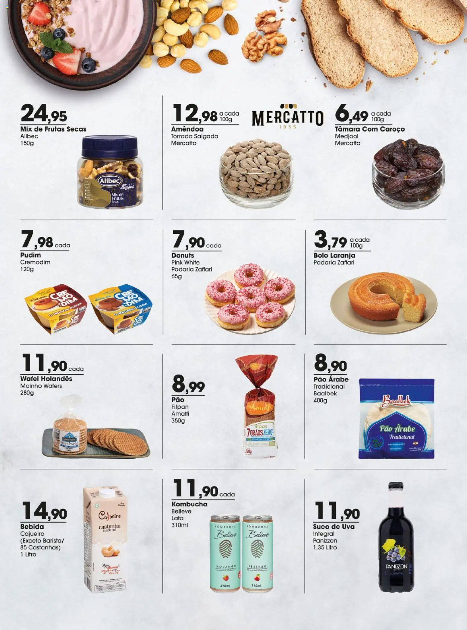Zaffari Folheto - válido de 19.02.2026 | Página: 7 | Produtos: Pão, Suco, Bolo, Bebida
