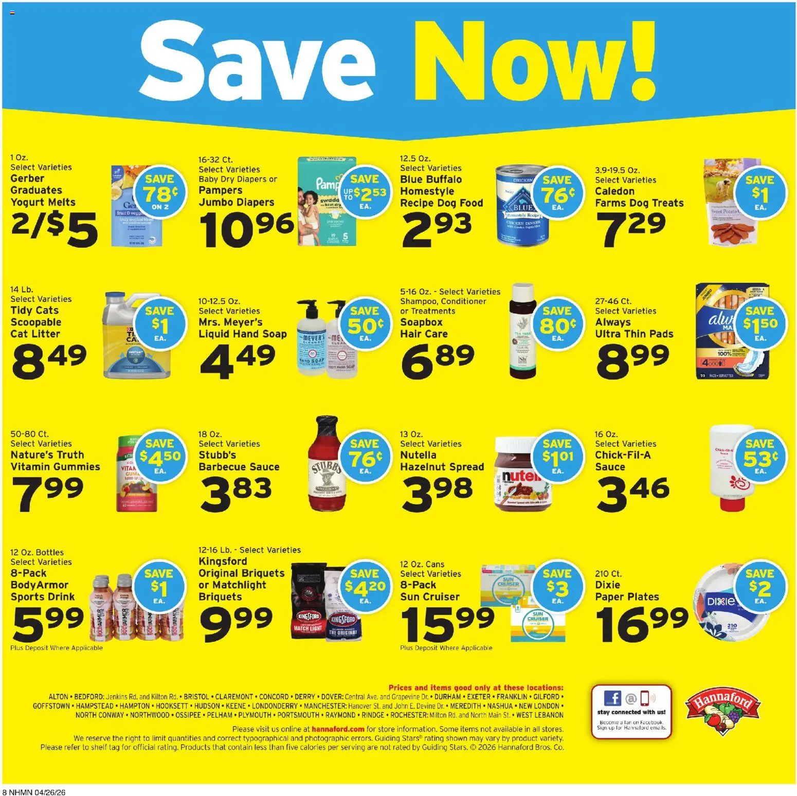 Hannaford Weekly Ad - valid from 26.04.2026 | Page: 8 | Products: Shelf, Dog Food, Conditioner, Tea