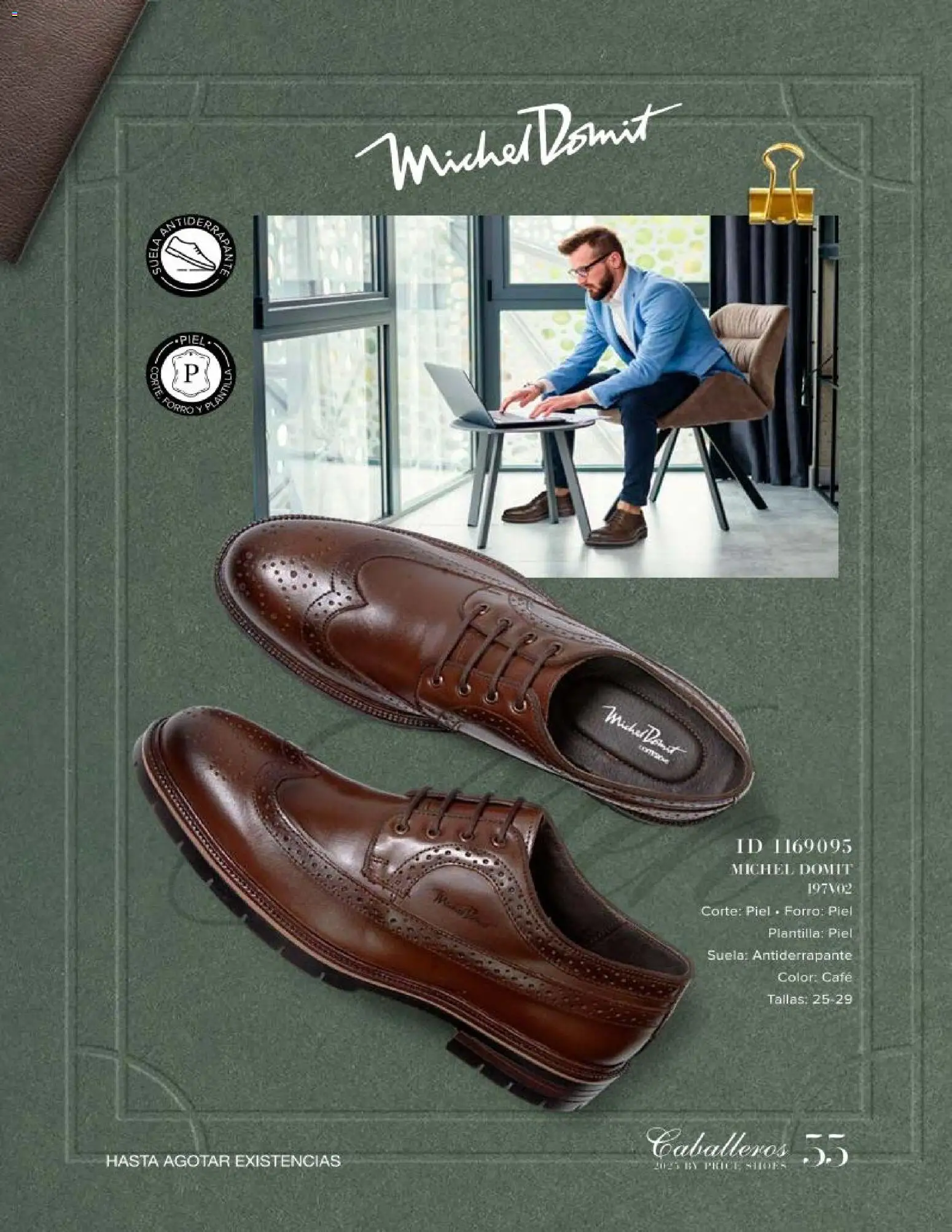 Nuevas ofertas de Price Shoes válidas en toda la República Mexicana desde el 26.11.2025. ¡Encuentra las mejores ofertas en Price Shoes catálogo Caballeros! | Página: 55 | Productos: Café