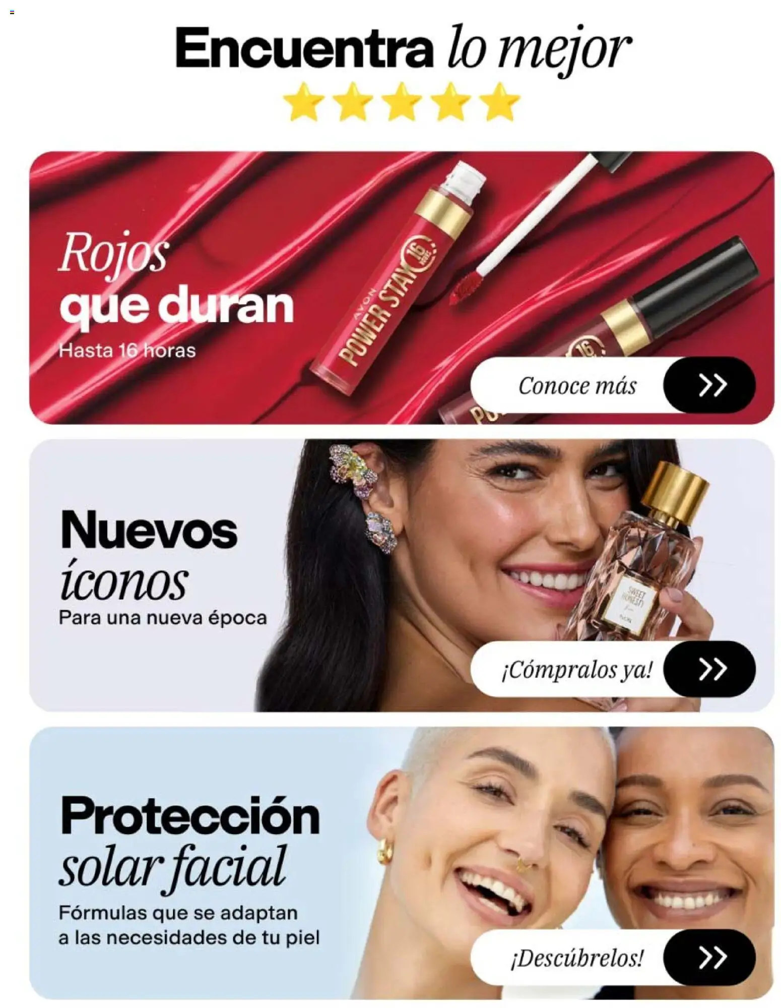 Nuevas ofertas de AVON válidas en toda la República Mexicana desde el 24.04.2026. ¡Encuentra las mejores ofertas en AVON campaña 7 2026! | Página: 3 | Productos: Perfume