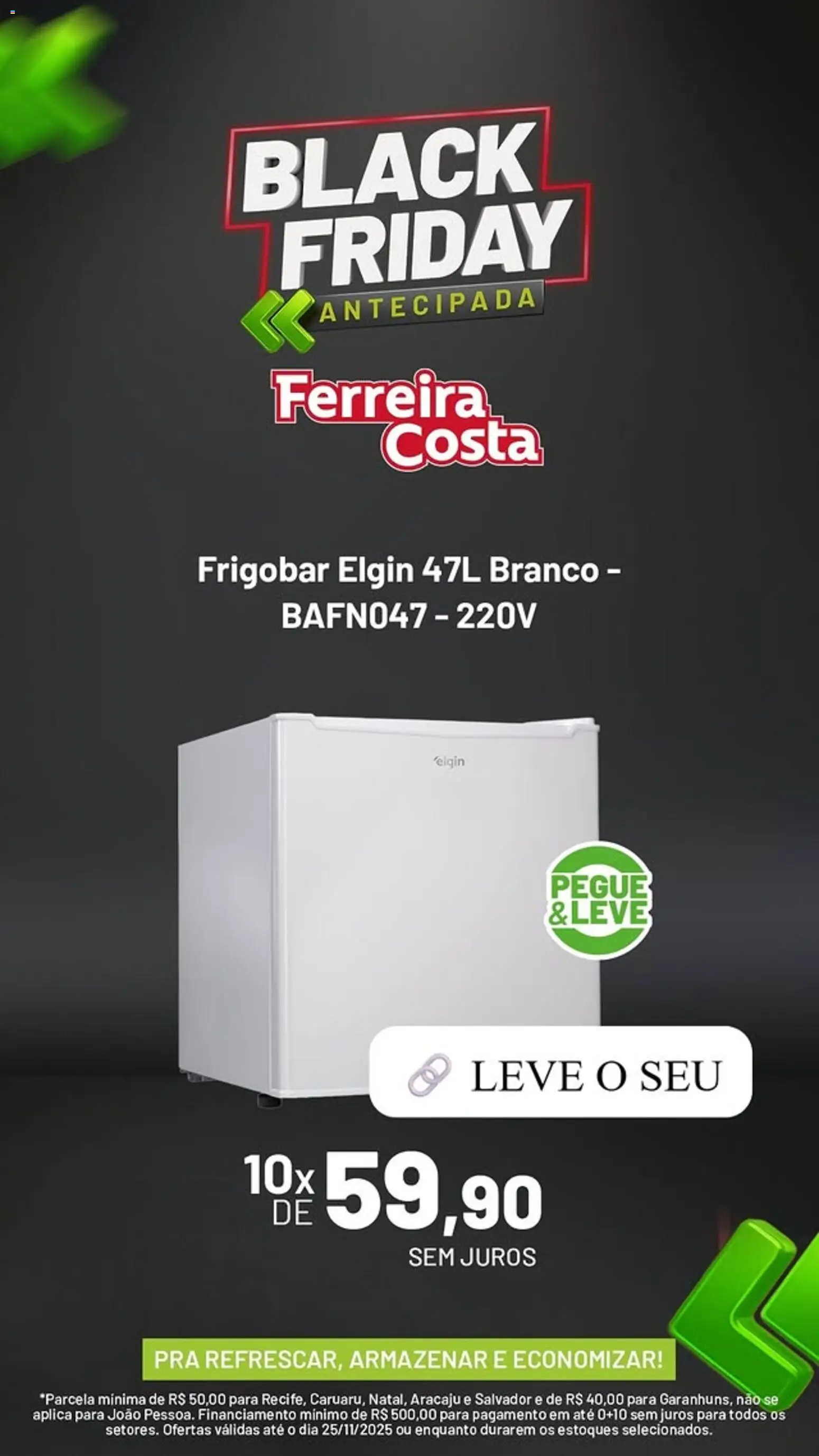 Ferreira Costa Folheto - válido de 02.11.2025 | Página: 3 | Produtos: Frigobar