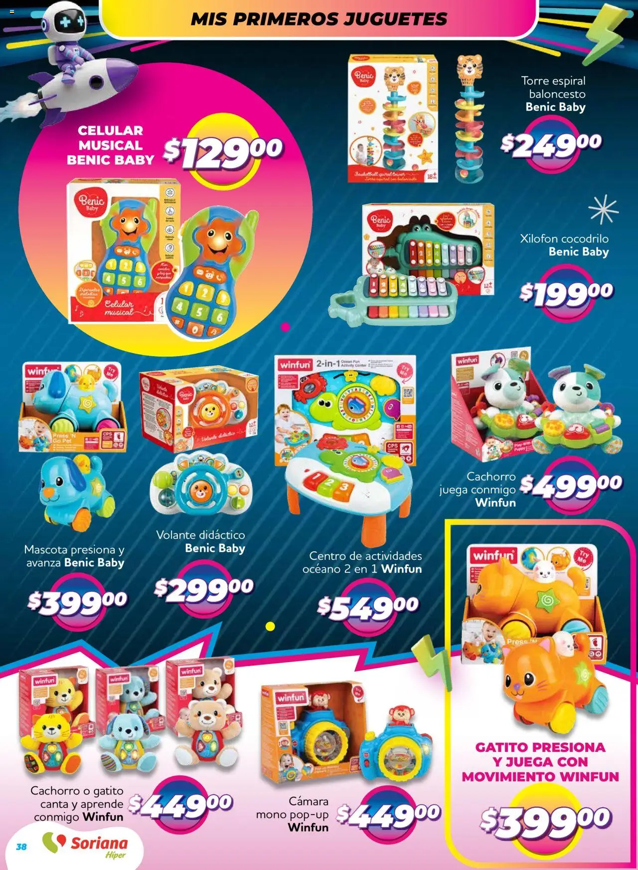 Nuevas ofertas de Soriana válidas en toda la República Mexicana desde el 09.10.2025. ¡Encuentra las mejores ofertas en Soriana - Reino de los Juguetes Súper Nacional! | Página: 37 | Productos: Cámara, Moño