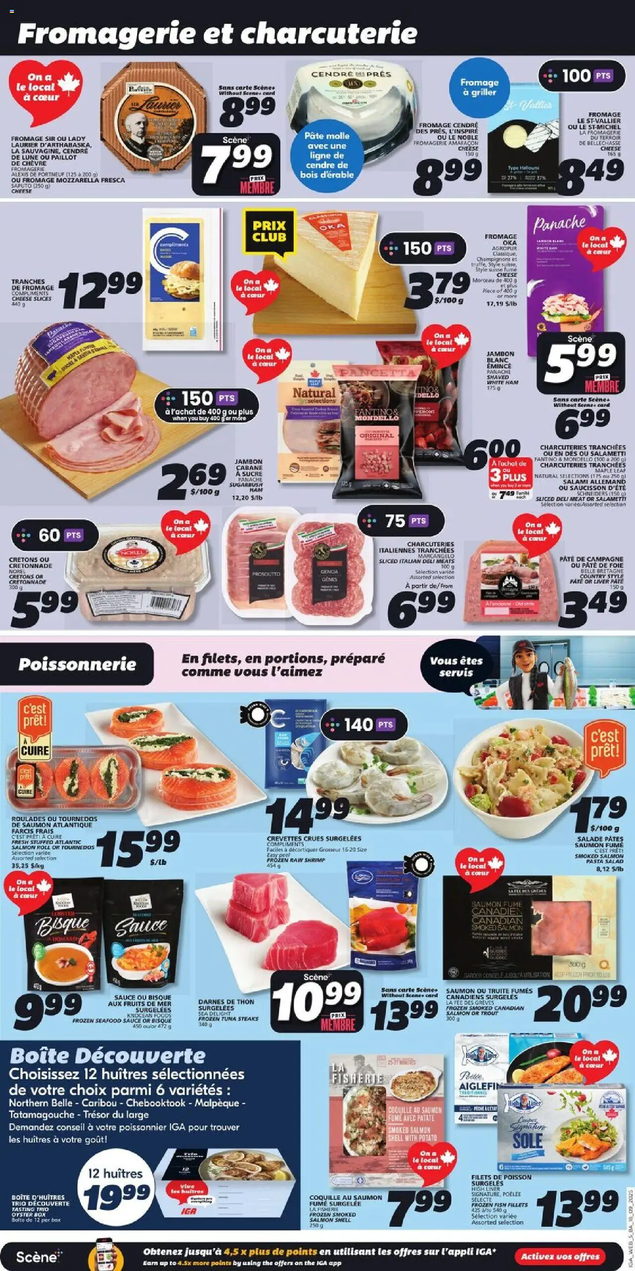 IGA flyer valid from 18.09.2025 | Page: 7 | Products: Fish, Pasta, Cheese, Salami