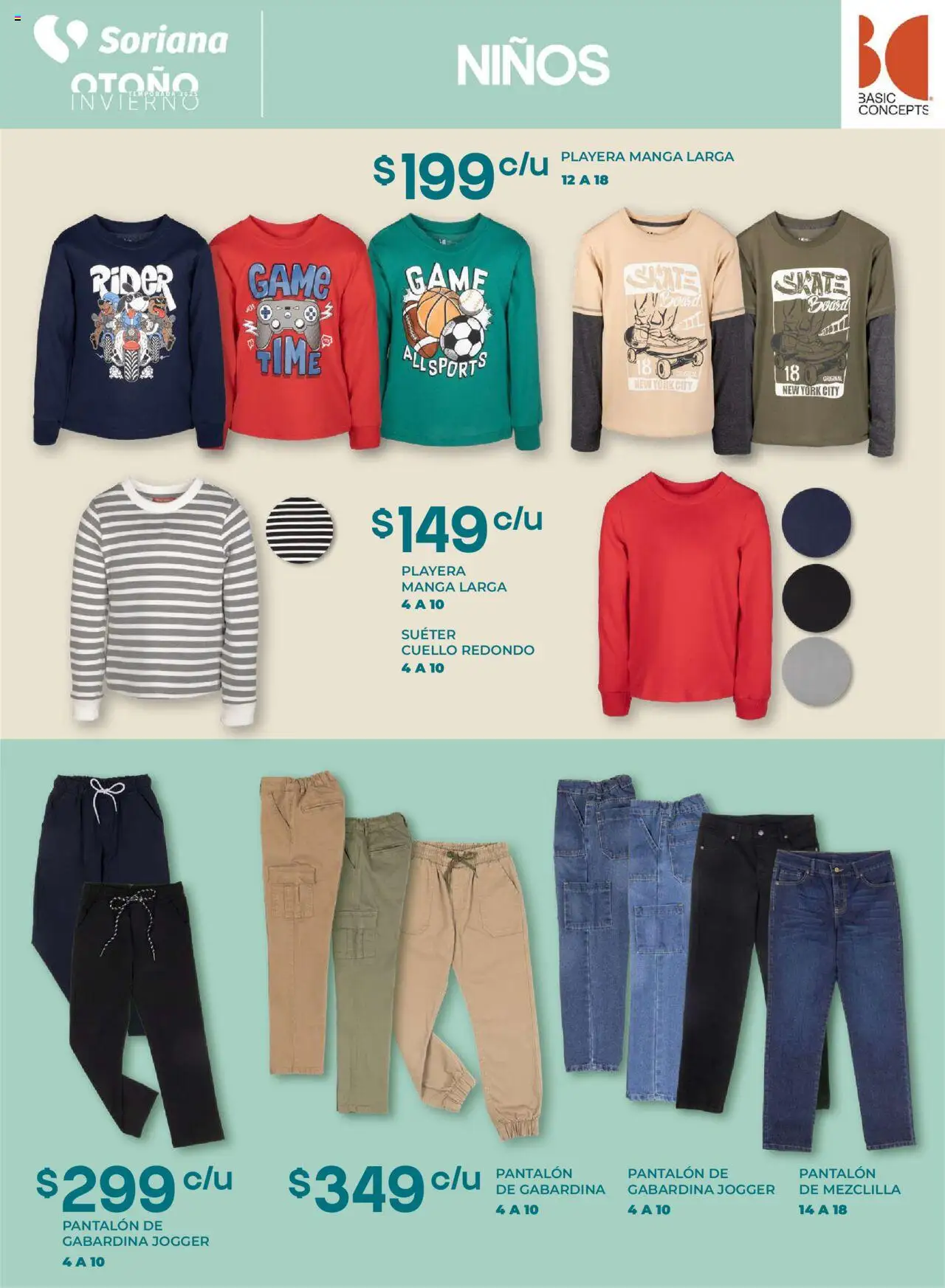 Nuevas ofertas de Soriana válidas en toda la República Mexicana desde el 25.09.2025. ¡Encuentra las mejores ofertas en Soriana - Catálogo Híper Otoño Invierno 2025! | Página: 25 | Productos: Suéter, Manga, Playera