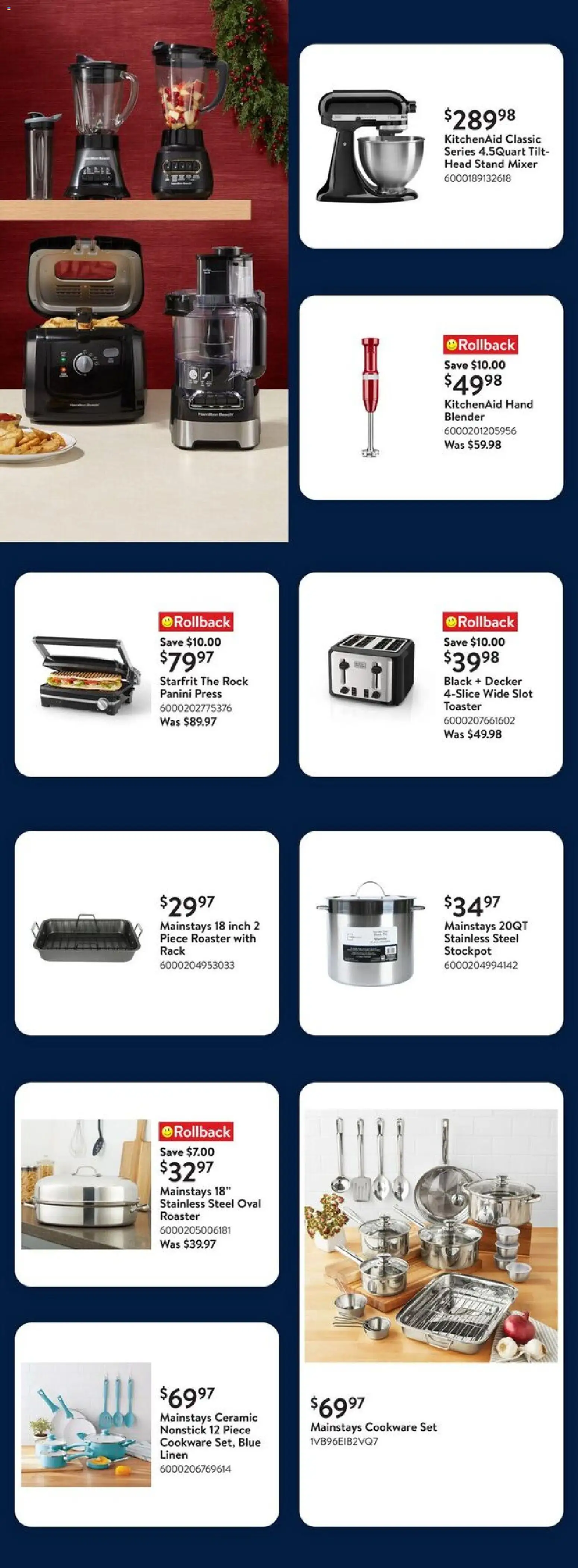 Walmart flyer valid from 04.12.2025 | Page: 26 | Products: Mixer, Toaster
