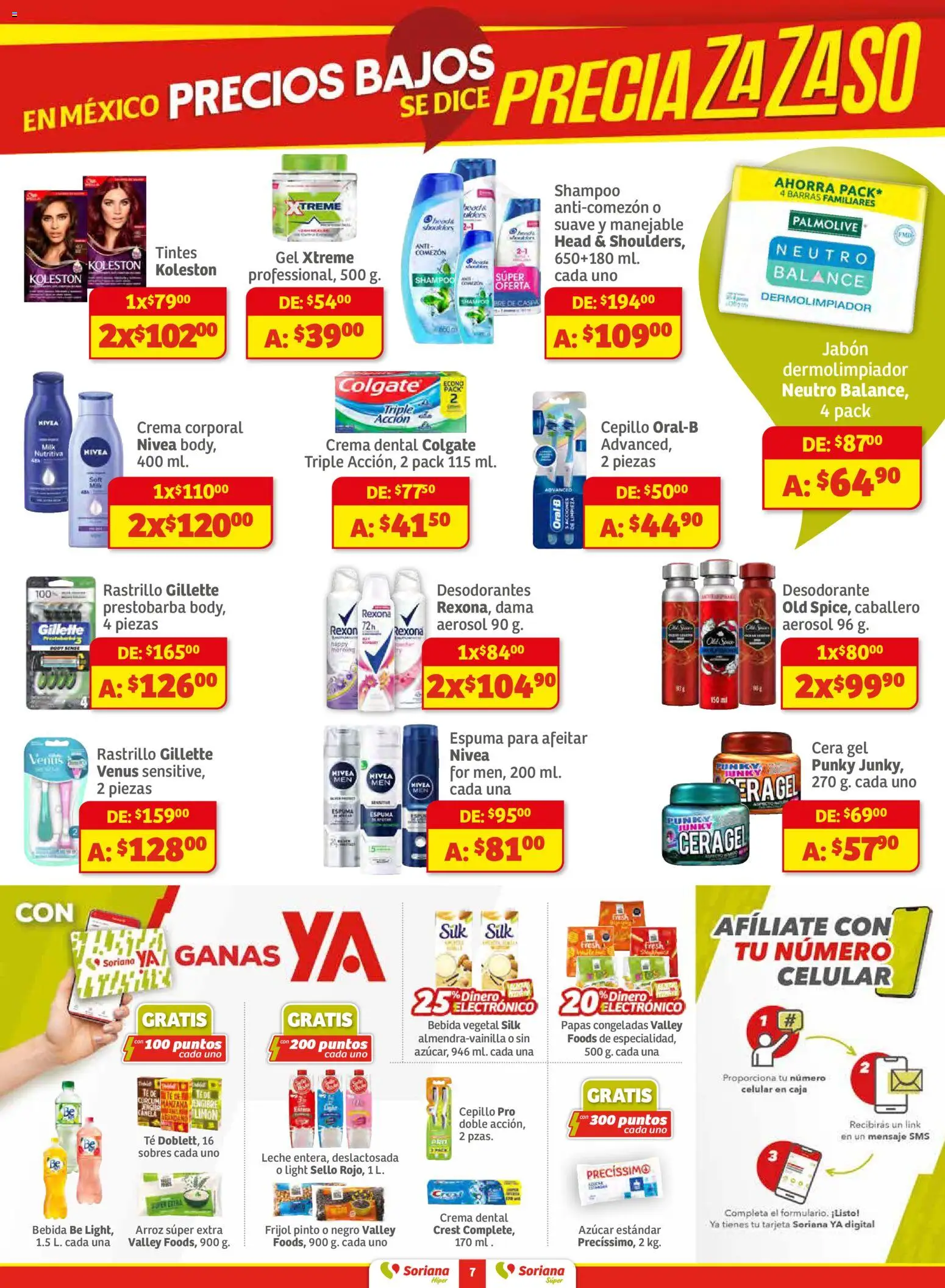 Nuevas ofertas de Soriana válidas en toda la República Mexicana desde el 13.11.2025. ¡Encuentra las mejores ofertas en Soriana - Preciazazaso Súper: Frontera Chih, Coah, Tamaulipas! | Página: 7 | Productos: Arroz, Cera, Caja, Crema corporal