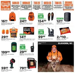 Preview of Mills Fleet Farm weekly ads valid from 30.10.2025 | Page: 15 | Products: Hat, Radio, Gun, Rifle