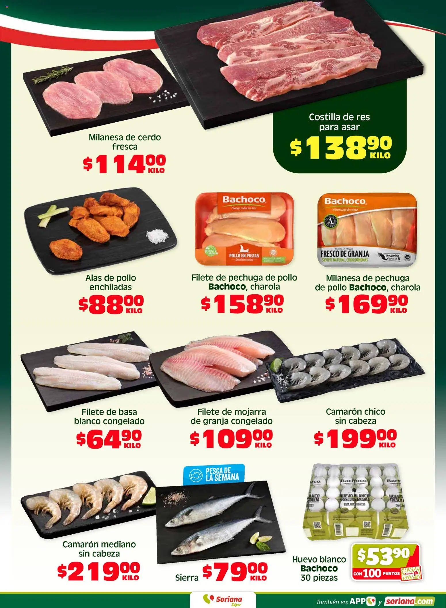 Nuevas ofertas de Soriana válidas en toda la República Mexicana desde el 10.04.2026. ¡Encuentra las mejores ofertas en Soriana Fin de Semana Súper: Ags, Nay, Jal, Qro, Col, Mich, Gto, Hgo, Tlax, Mor, Pue, Gro, Oax, Edo. de Mex, Valle de México, Za! | Página: 4 | Productos: Pollo, Milanesa, Cerdo, Res