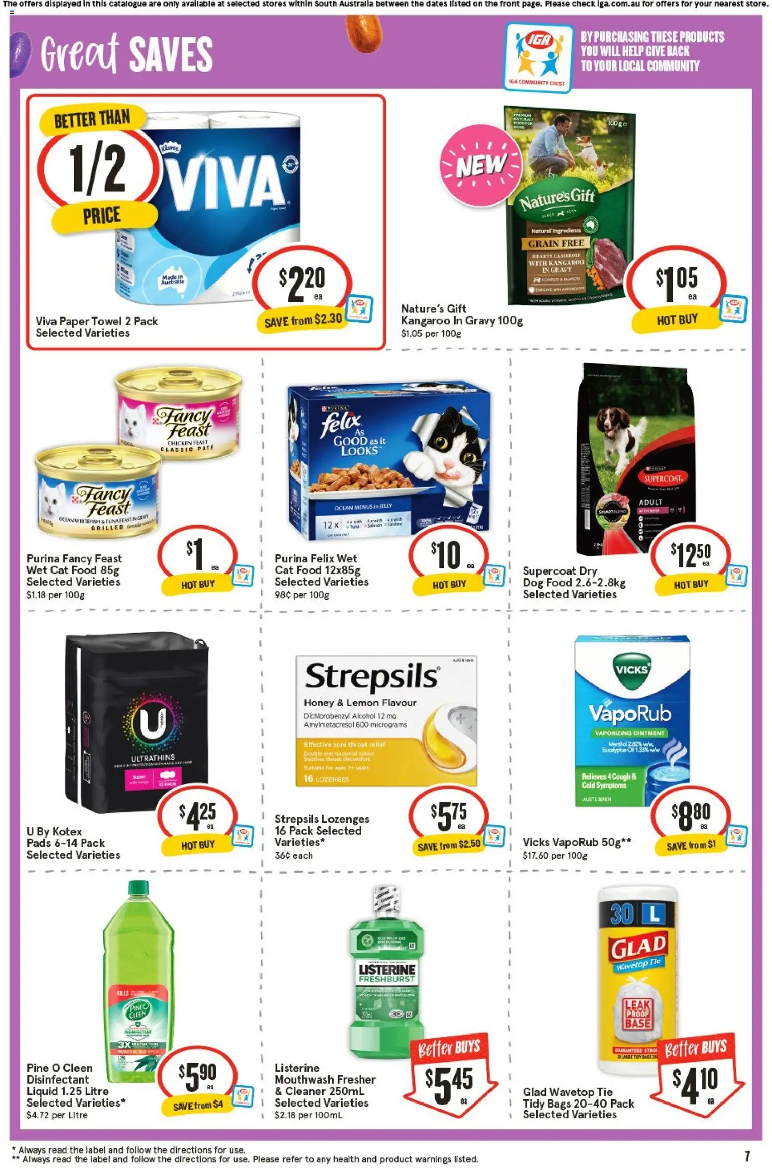 IGA catalogue - valid from 01.04.2026 | Page: 7 | Products: Oil, Honey, Mouthwash, VapoRub
