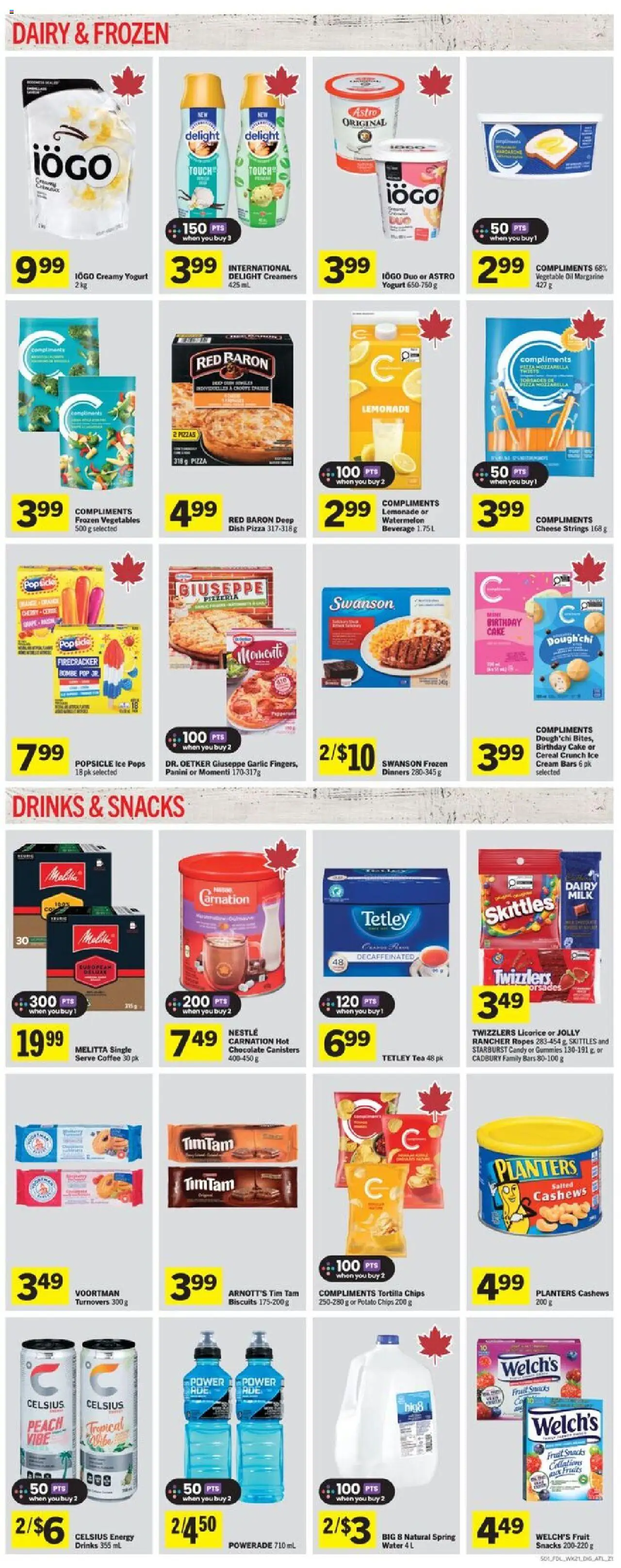Foodland flyer valid from 18.09.2025 | Page: 5 | Products: Tea, Milk, Yogurt, Coffee