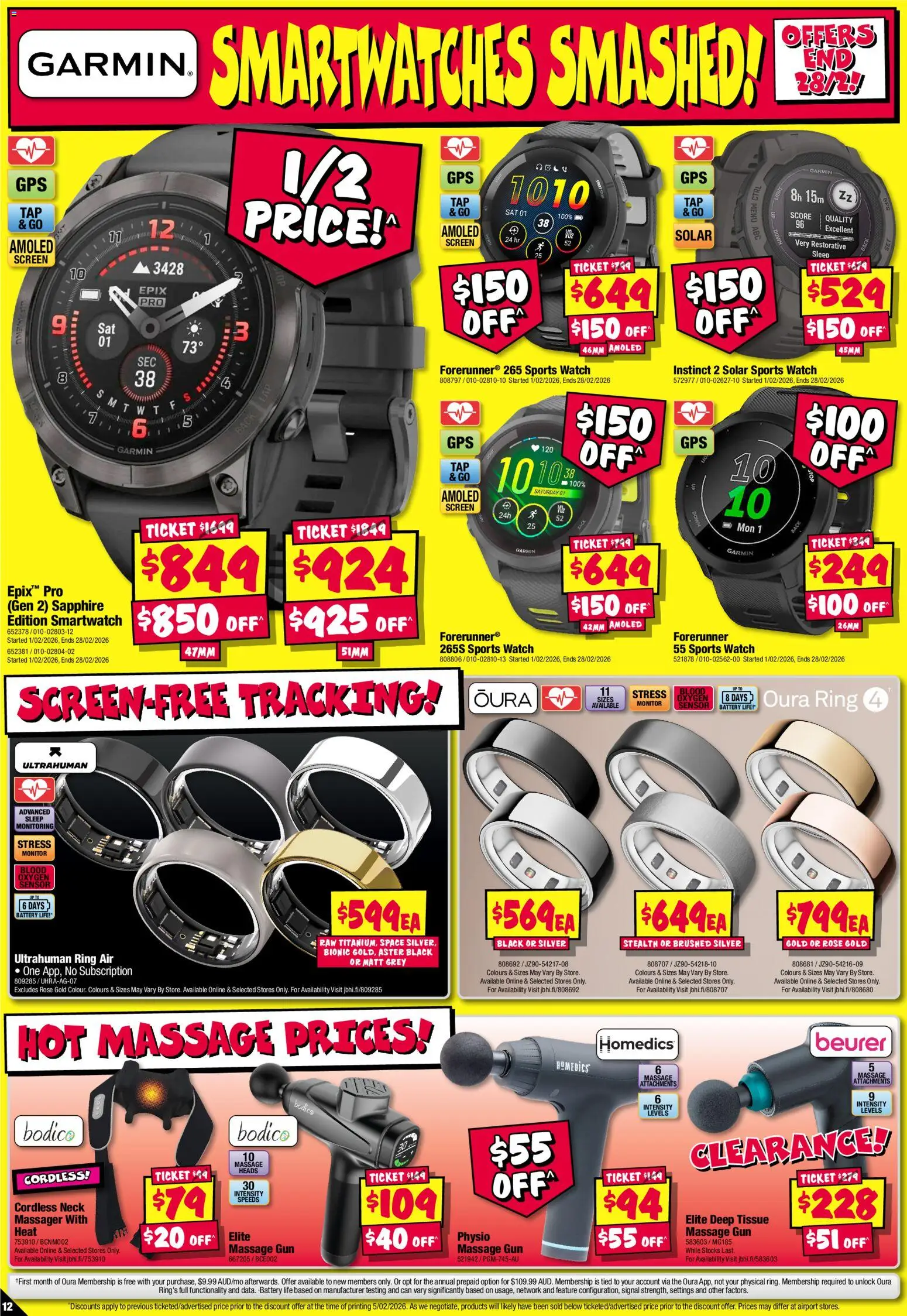 JB Hi-Fi catalogue - valid from 19.02.2026 | Page: 12 | Products: Battery, Watch, Monitor, Screen