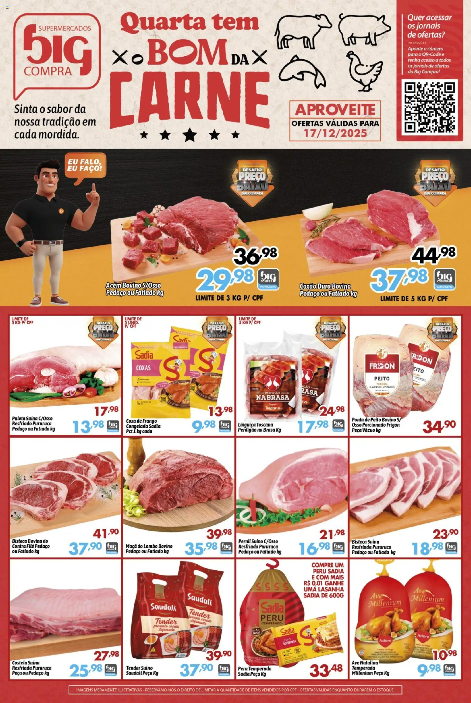 Big Compra Folheto - válido de 17.12.2025 | Página: 1 | Produtos: Linguiça, Coxa de frango, Pernil, Frango