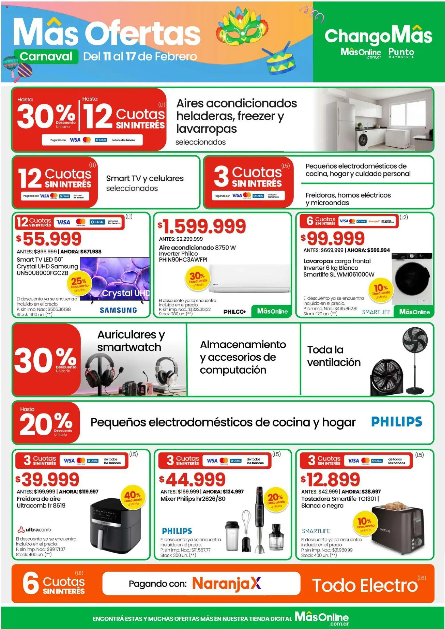 Changomas ofertas │ válido desde el 11.02.2026 | Página: 16 | Productos: Tostadora, Freidora, Microondas, Freidora de aire