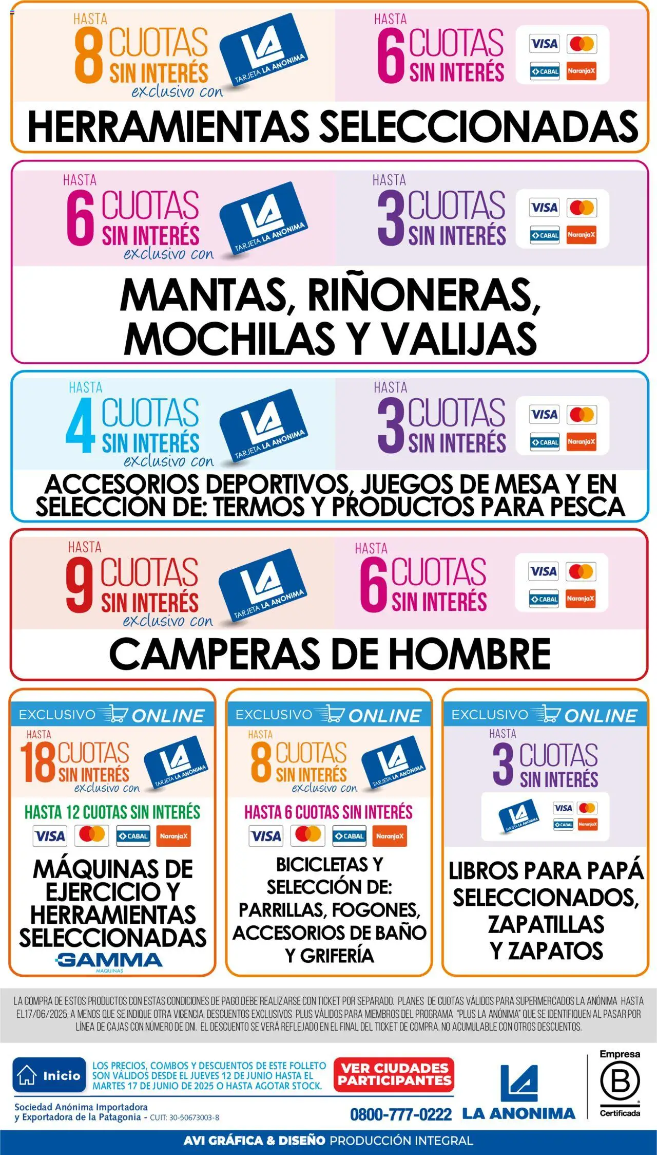 La Anonima Día del Padre │ válido desde el 12.06.2025 | Página: 36 | Productos: Zapatos, Mesa, Baño, Papa