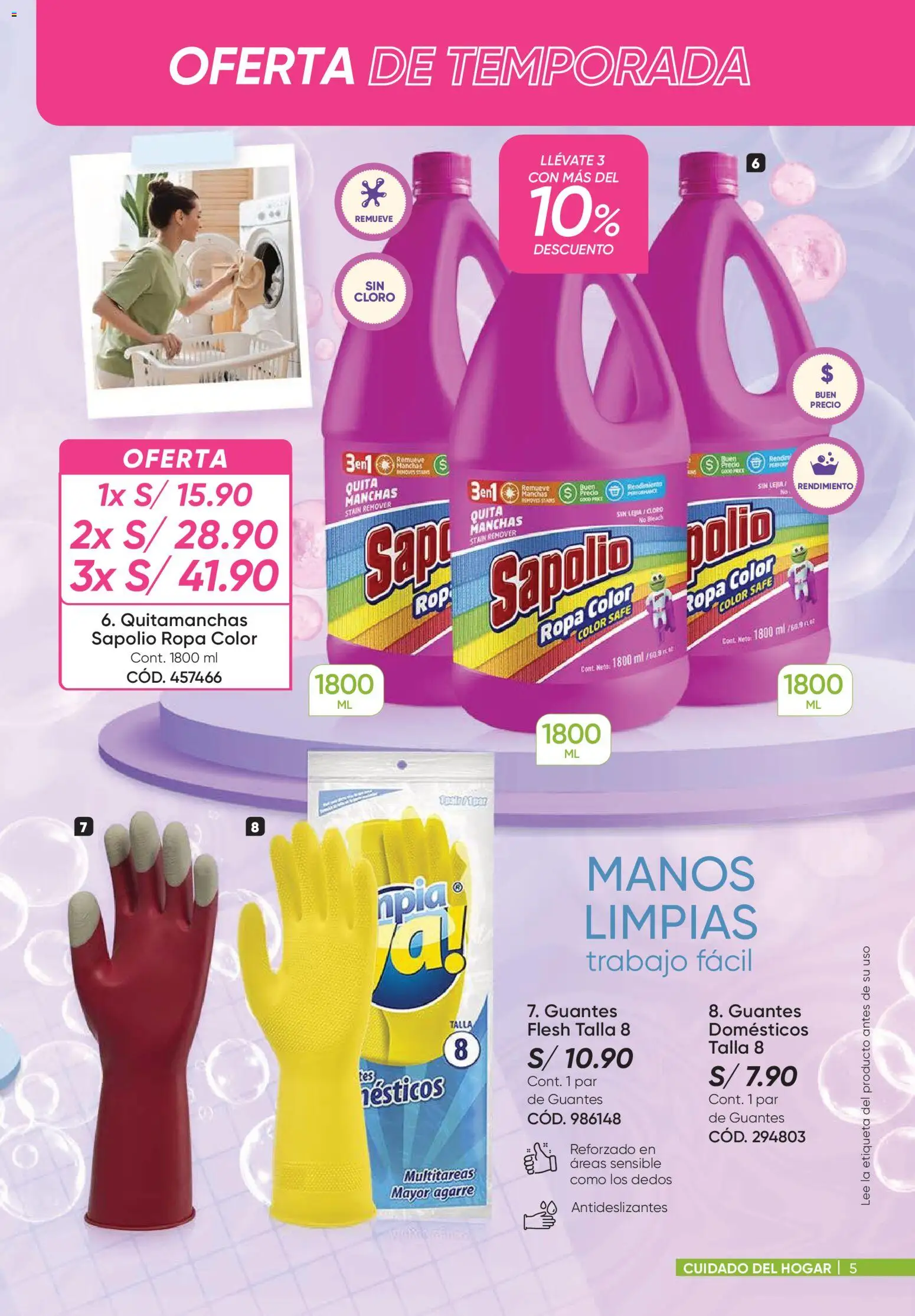 Catálogo Azzorti válido desde 15.12.2025 | Página: 5 | Productos: Quitamanchas, Ropa, Guantes