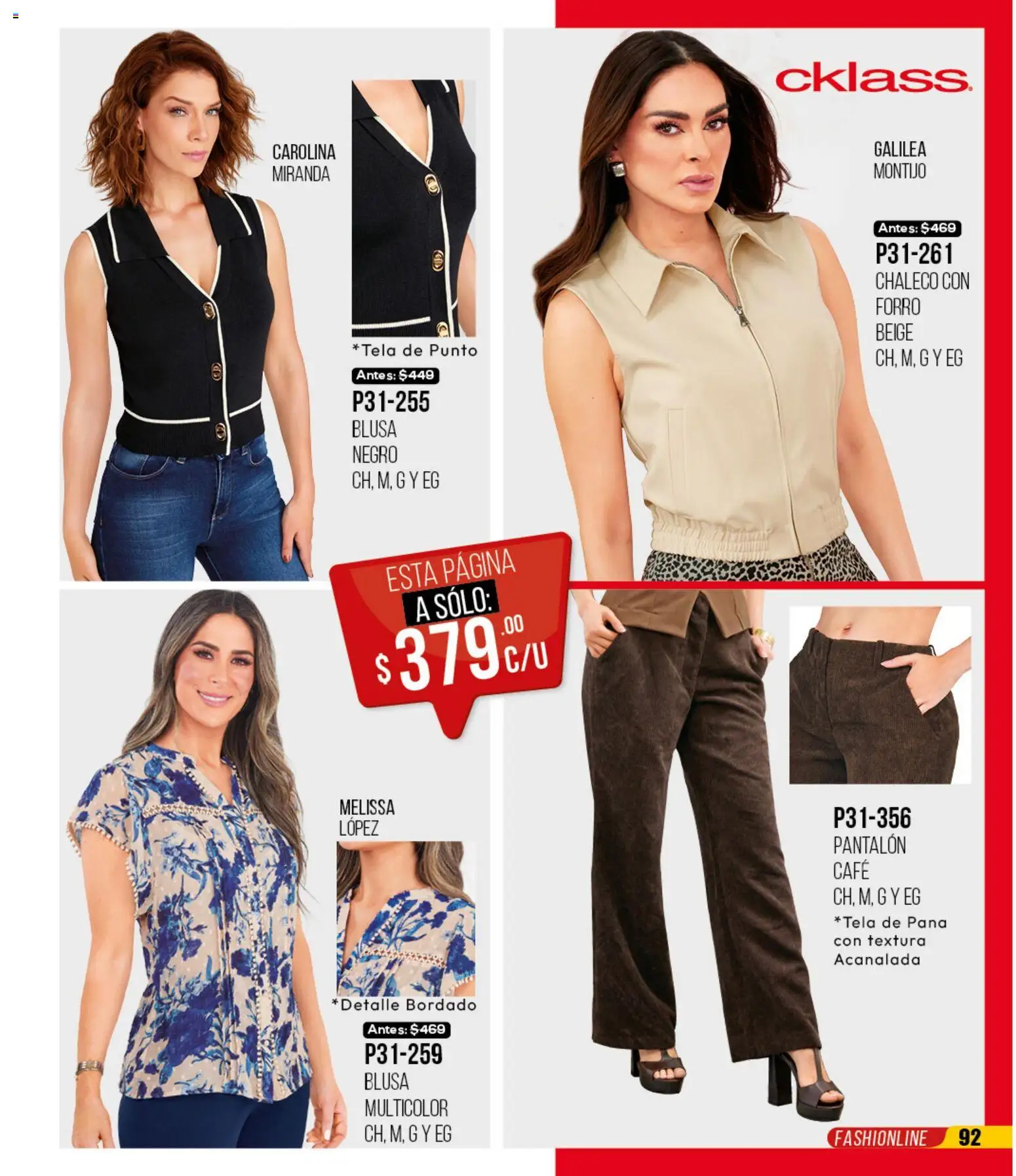 Nuevas ofertas de Cklass válidas en toda la República Mexicana desde el 30.11.2025. ¡Encuentra las mejores ofertas en Cklass catálogo Rebajas Navideñas Ropa! | Página: 93 | Productos: Blusa, Chaleco, Café