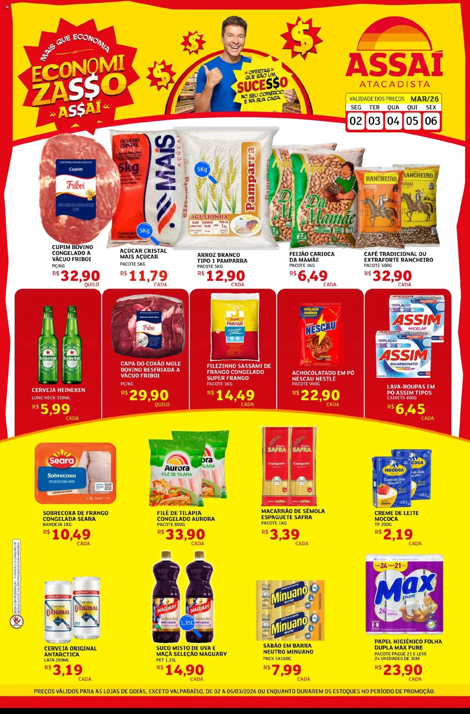 Assaí Atacadista Folheto - válido de 02.03.2026 | Página: 1 | Produtos: Pó, Café, Suco, Bandeja