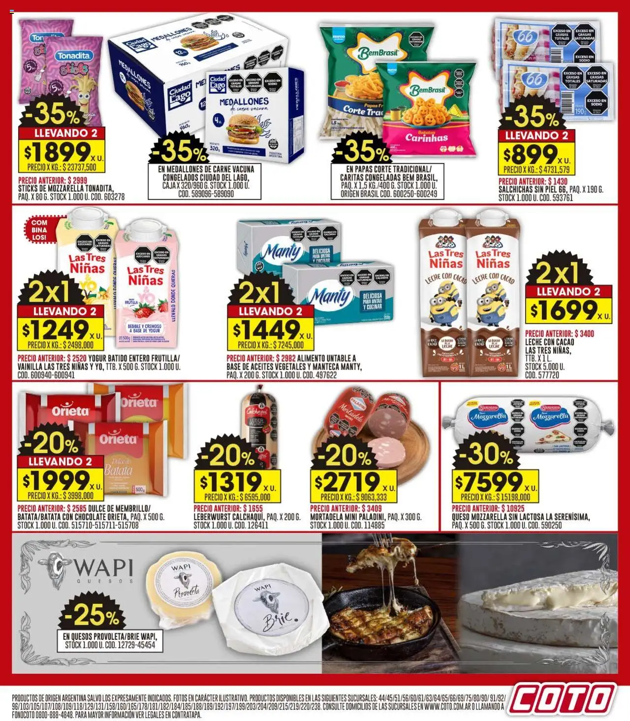 Coto ofertas │ válido desde el 16.06.2025 | Página: 9 | Productos: Catre, Leche, Yogur, Cacao