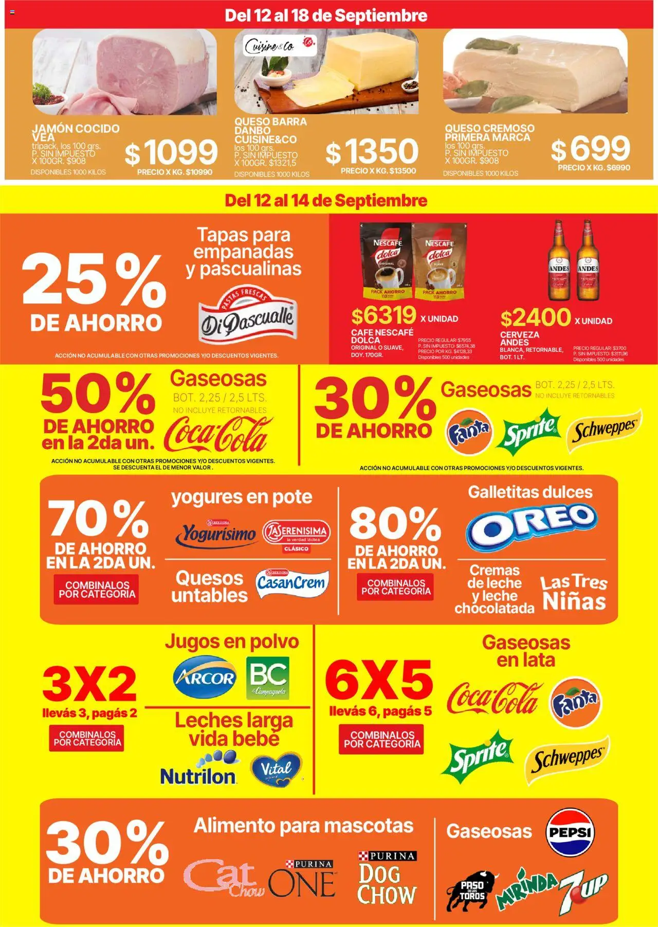 Vea - Oferta fin de semana | CUYO │ válido desde el 12.09.2025 | Página: 3 | Productos: Galletitas, Jamón cocido, Polvo, Chocolatada