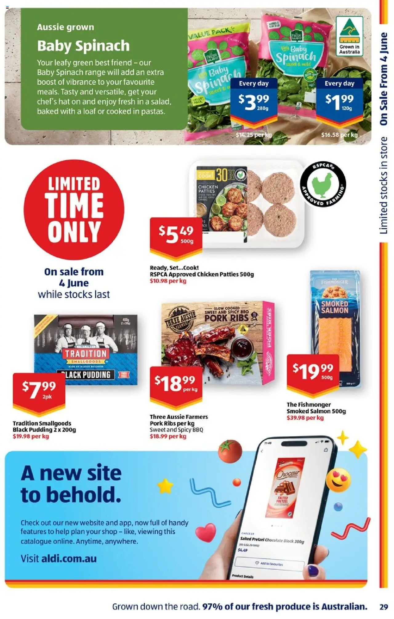 Aldi catalogue - valid from 11.06.2025 | Page: 43 | Products: Pork, Pudding, Salmon, Hat