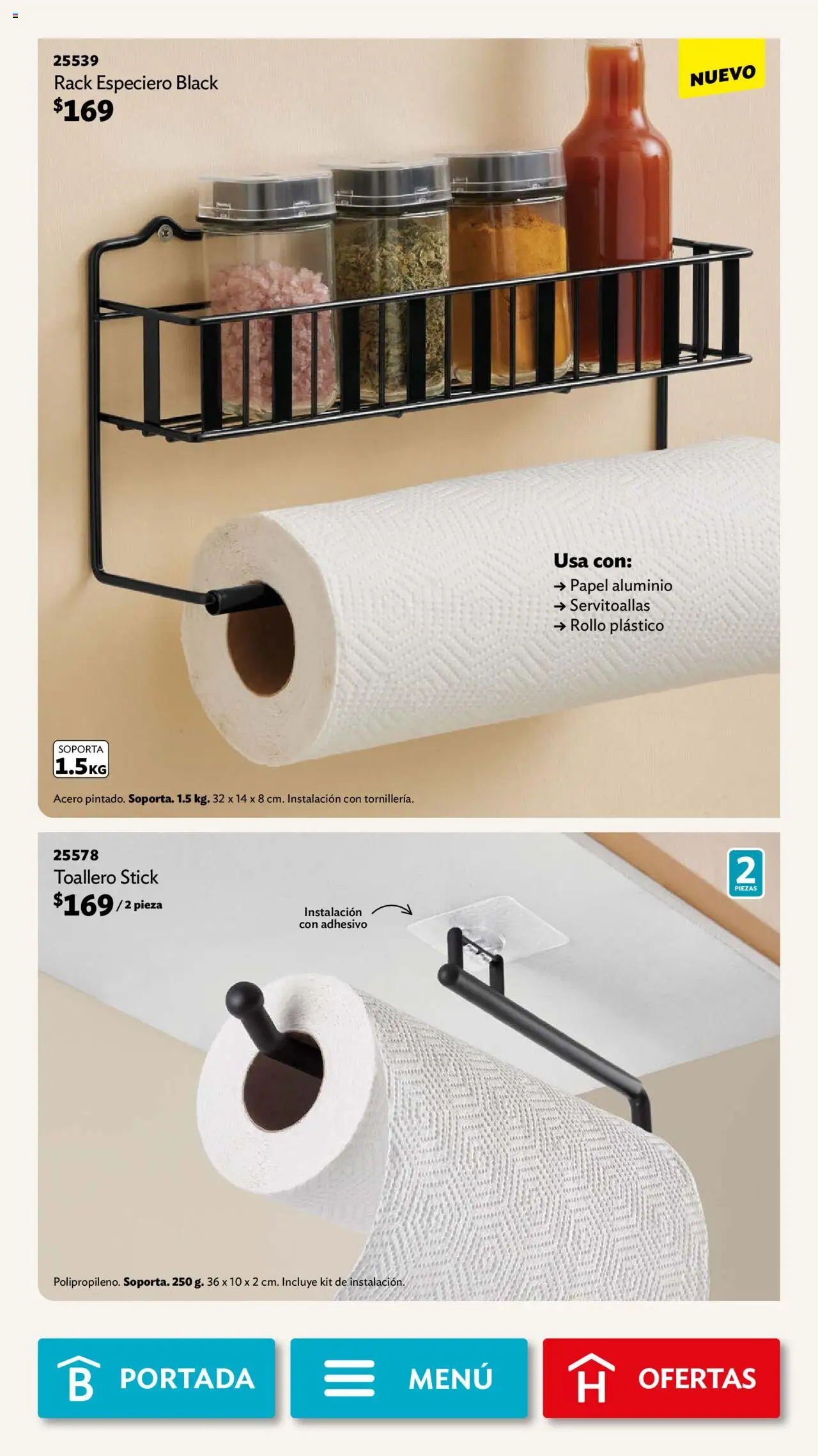 Nuevas ofertas de Betterware válidas en toda la República Mexicana desde el 29.09.2025. ¡Encuentra las mejores ofertas en Betterware - Campaña 10 2025! | Página: 64 | Productos: Toallero