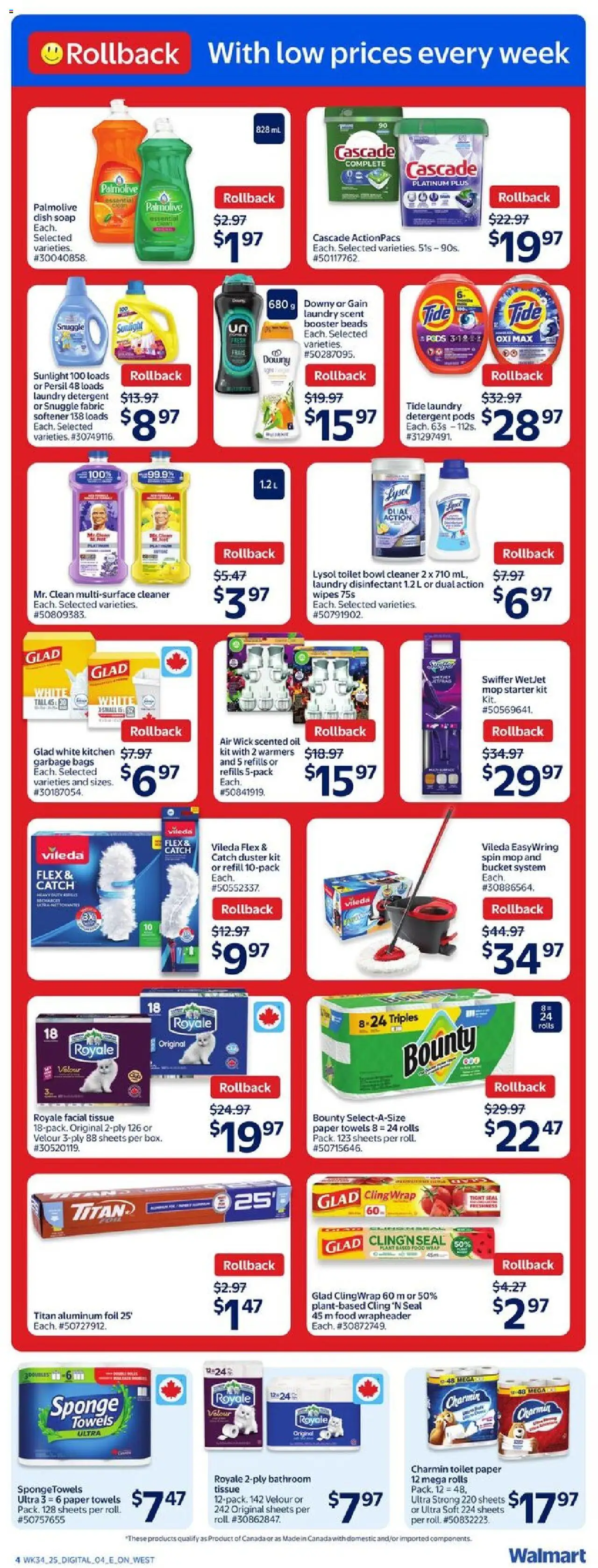 Walmart flyer valid from 18.09.2025 | Page: 8 | Products: Sponge, Soap, Detergent, Oil