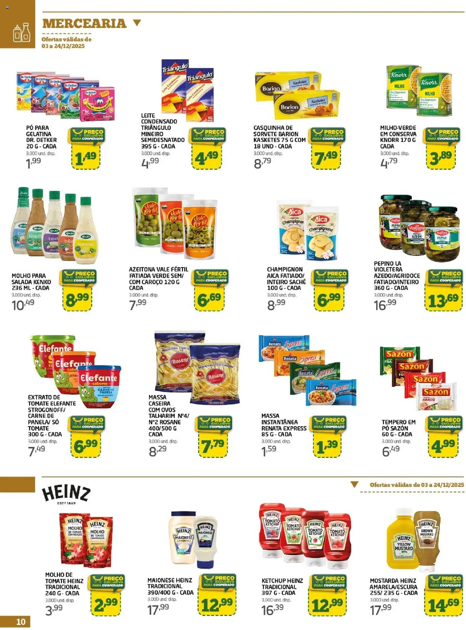 Cooper Folheto - válido de 03.12.2025 | Página: 10 | Produtos: Knorr, Maionese, Leite condensado, Gelatina