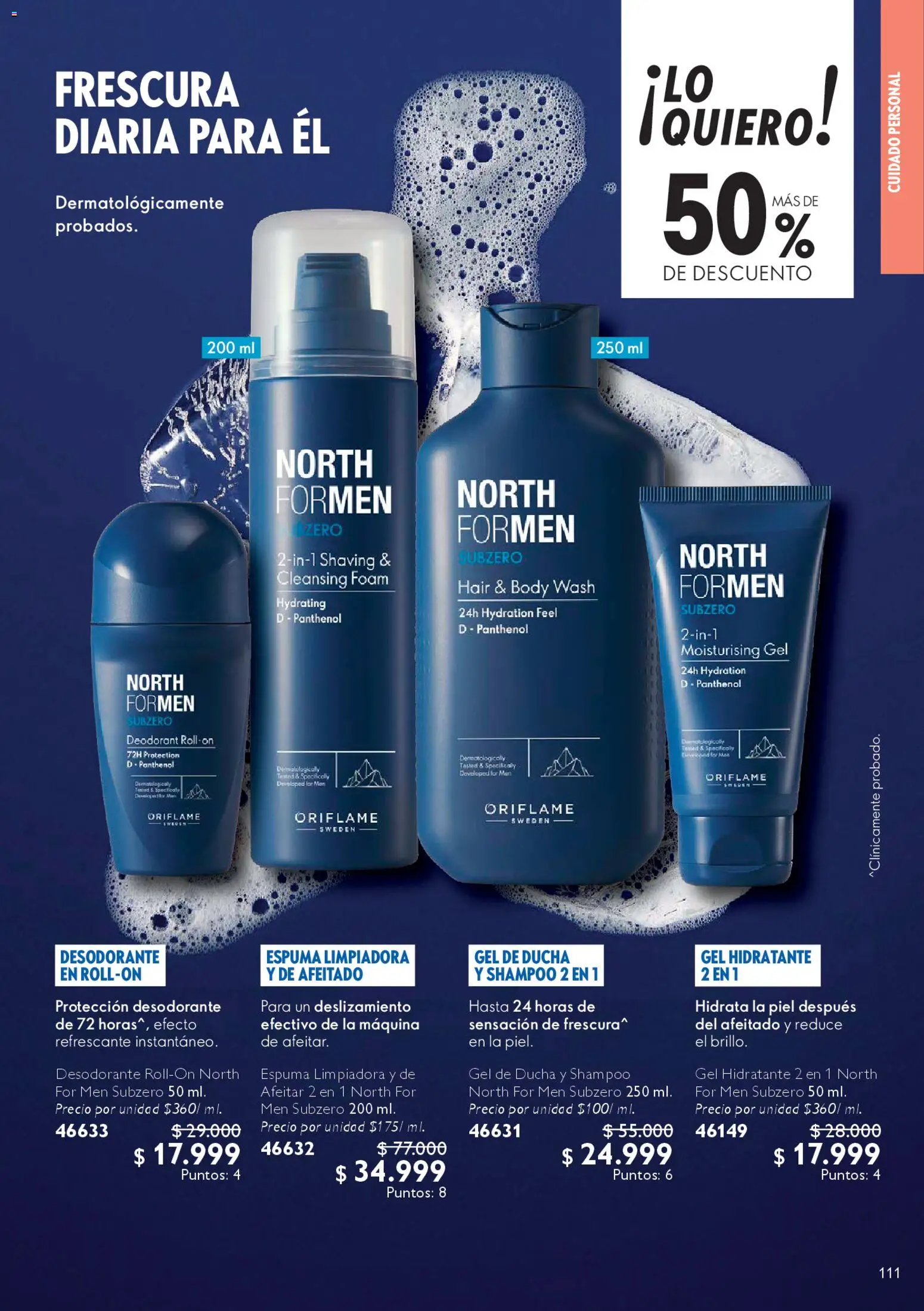 Oriflame revista - valida desde el 18.04.2026 | Página: 111 | Productos: Body, Ducha, Gel de ducha, Desodorante