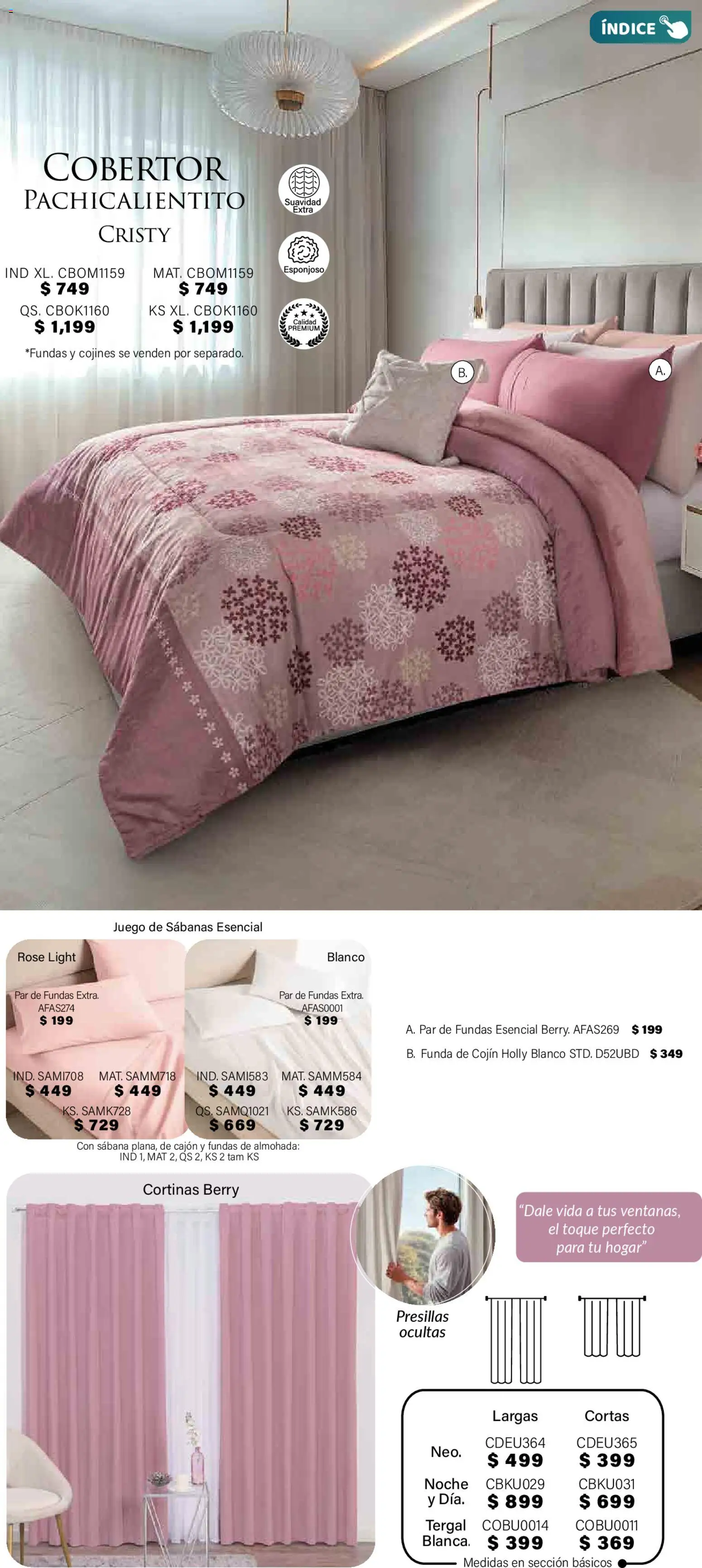 Nuevas ofertas de Colchas Concord válidas en toda la República Mexicana desde el 01.11.2025. ¡Encuentra las mejores ofertas en Colchas Concord Buen Fin! | Página: 315 | Productos: Cobertor, Juego, Almohada, Cortinas