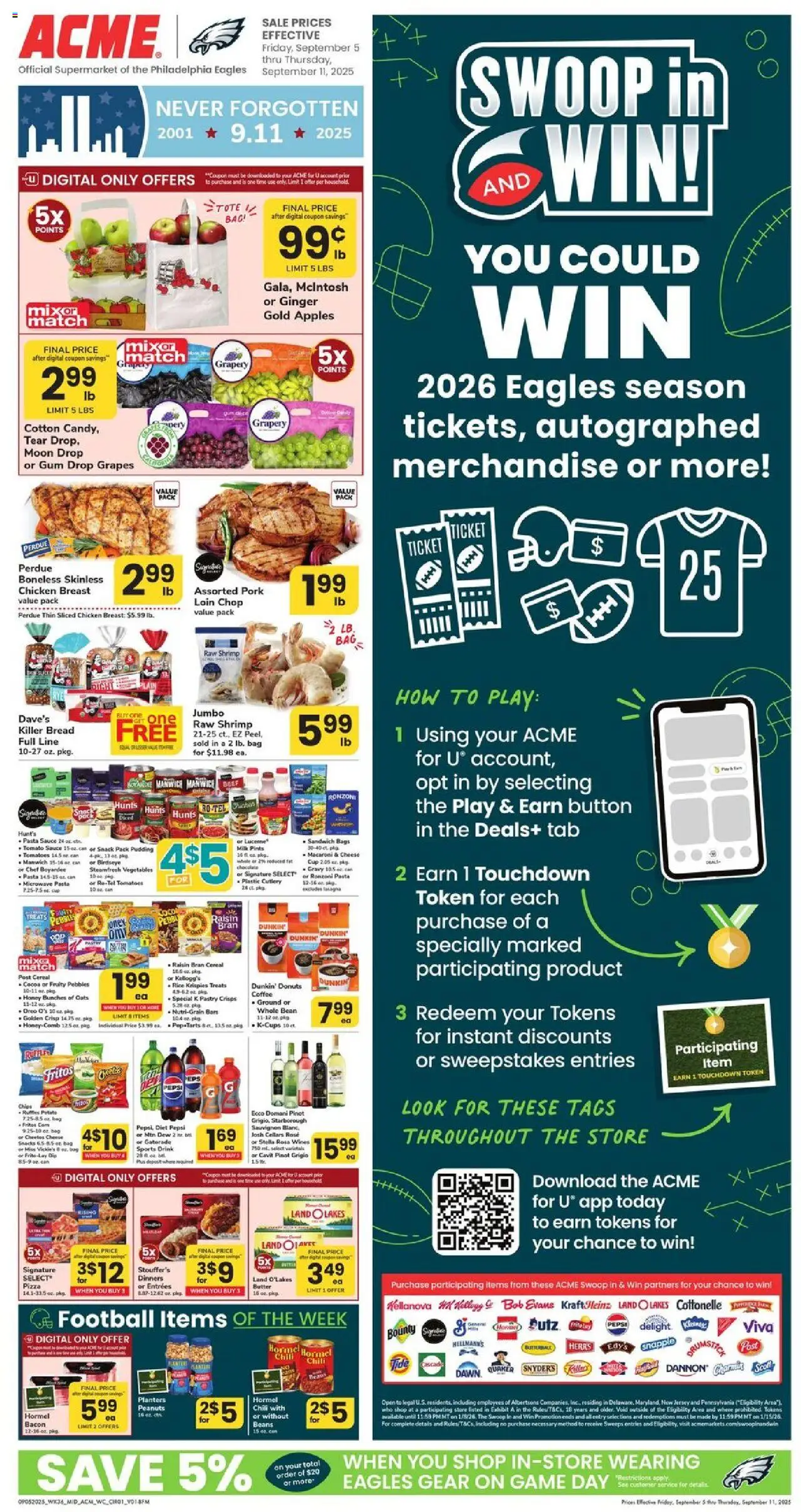 Acme Weekly Ad - PA - valid from 05.09.2025 | Page: 1 | Products: Cheese, Microwave, Pork, Beef