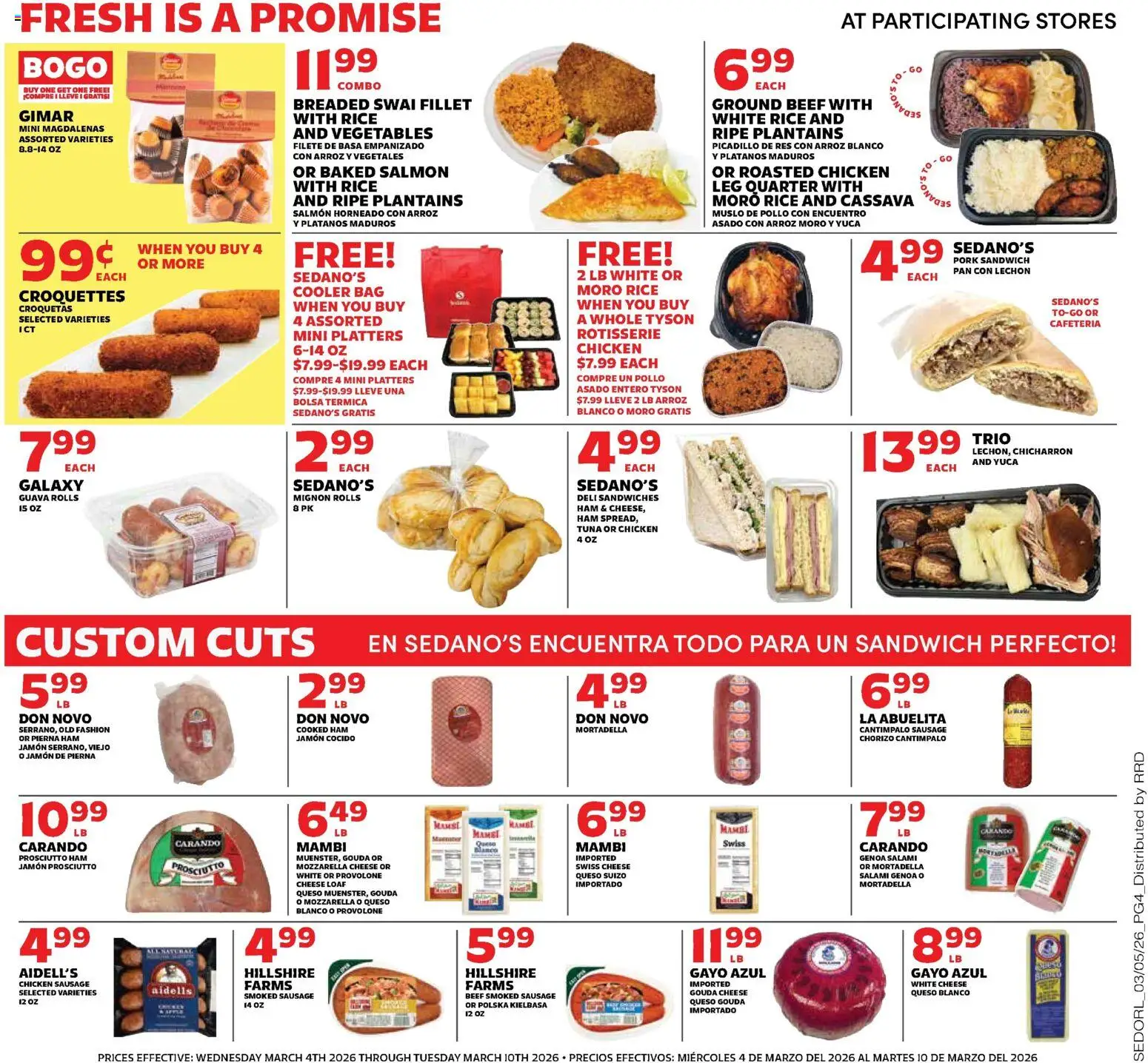 Sedano's Weekly Ad - valid from 04.03.2026 | Page: 4 | Products: Salami, Ham, Vegetables, Sausage