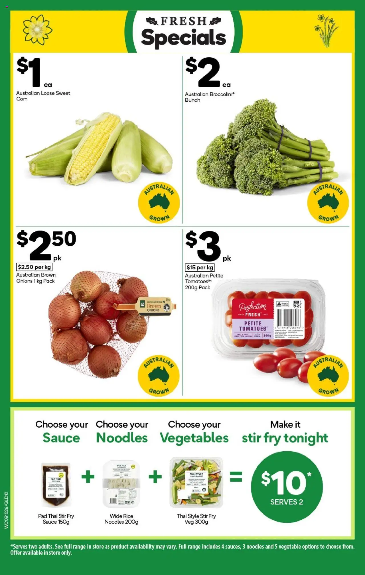 Woolworths catalogue - valid from 08.10.2025 | Page: 10 | Products: Noodles, Onions, Vegetables, Sauce